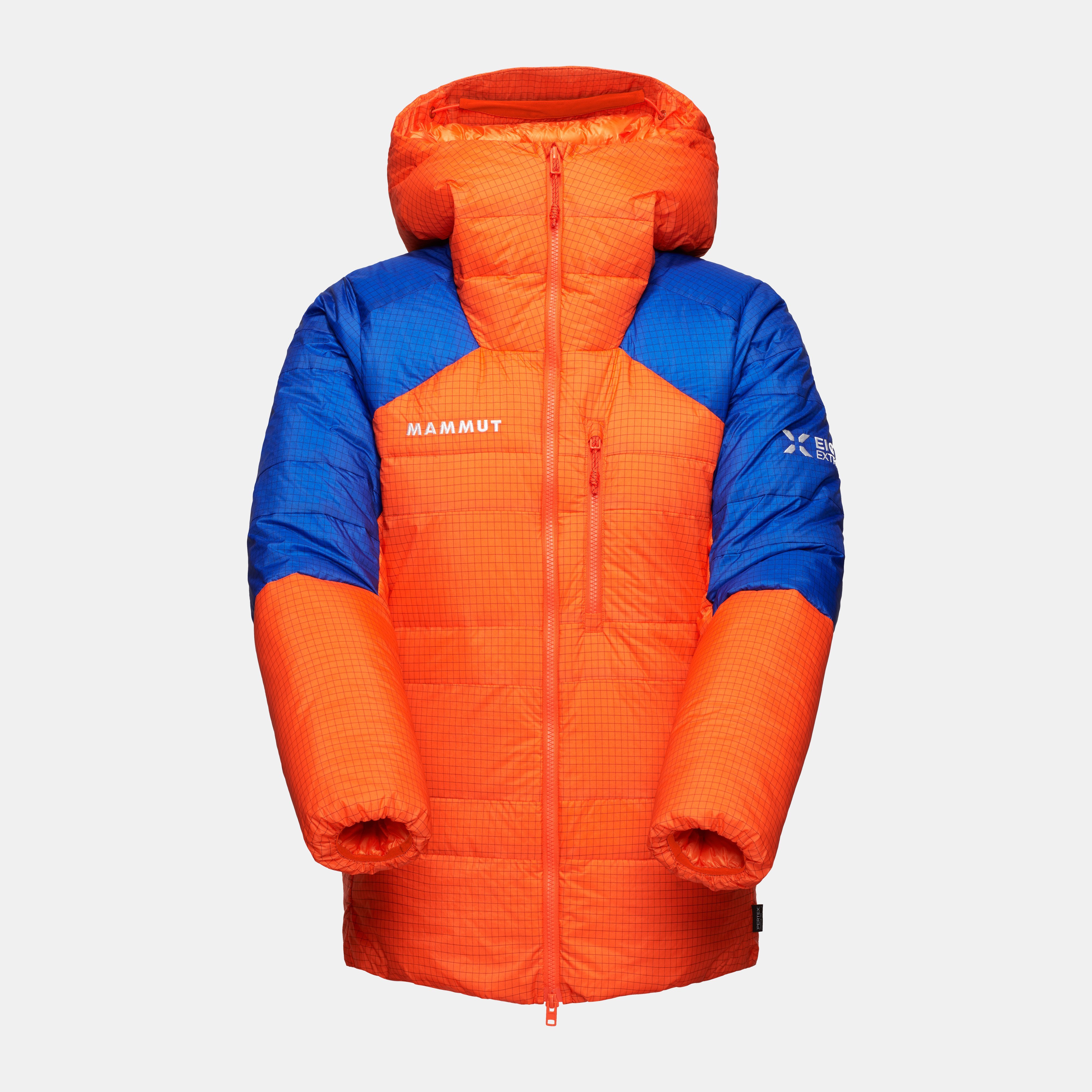 Mammut Eiger Nordwand Advanced Down IN Hooded Jacket Women, eiger orange-eiger blue - Eiger orange-eiger blue