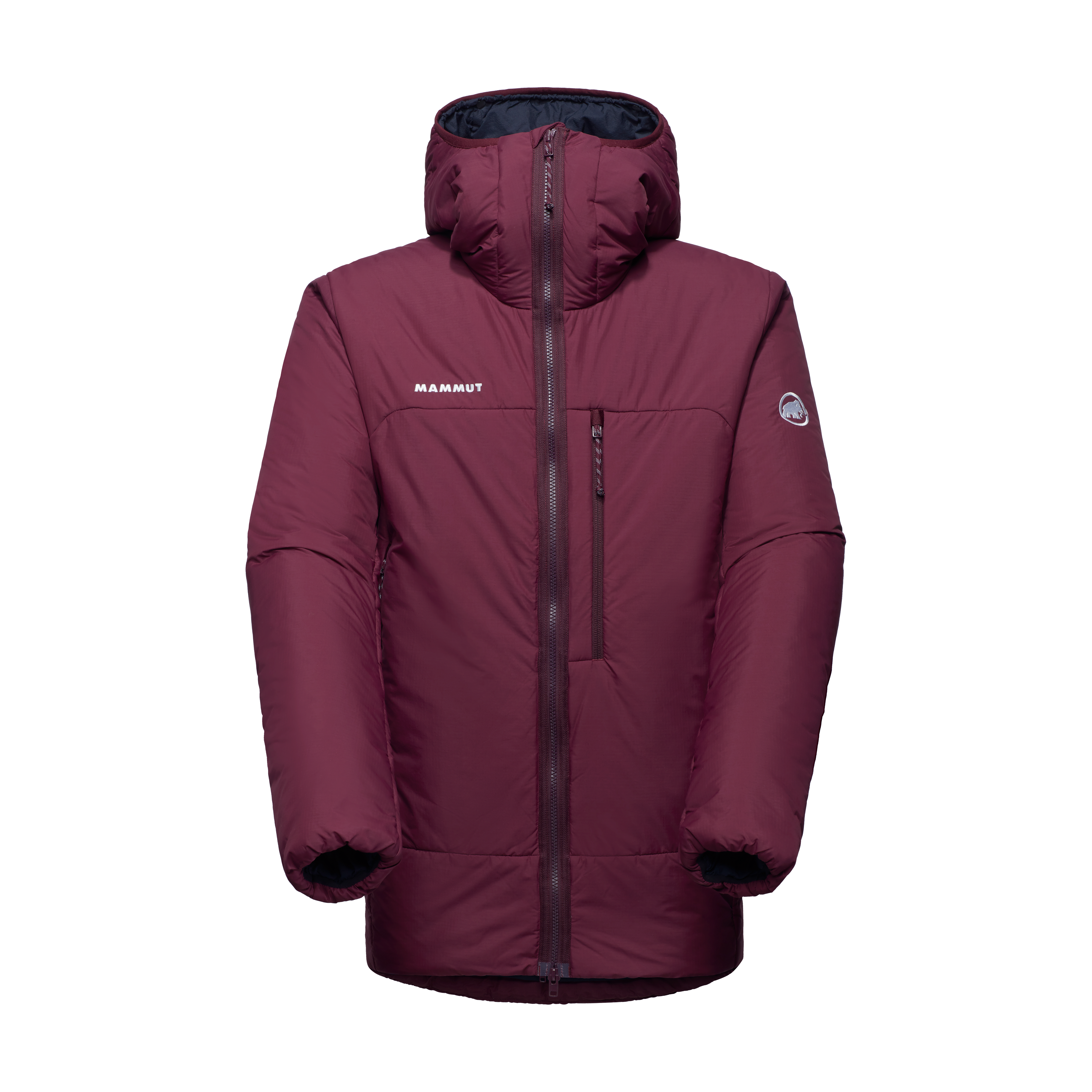 Mammut Rime Pro Belay IN Hooded Jacket Men, vin-black - Vin-black - Thumbnail