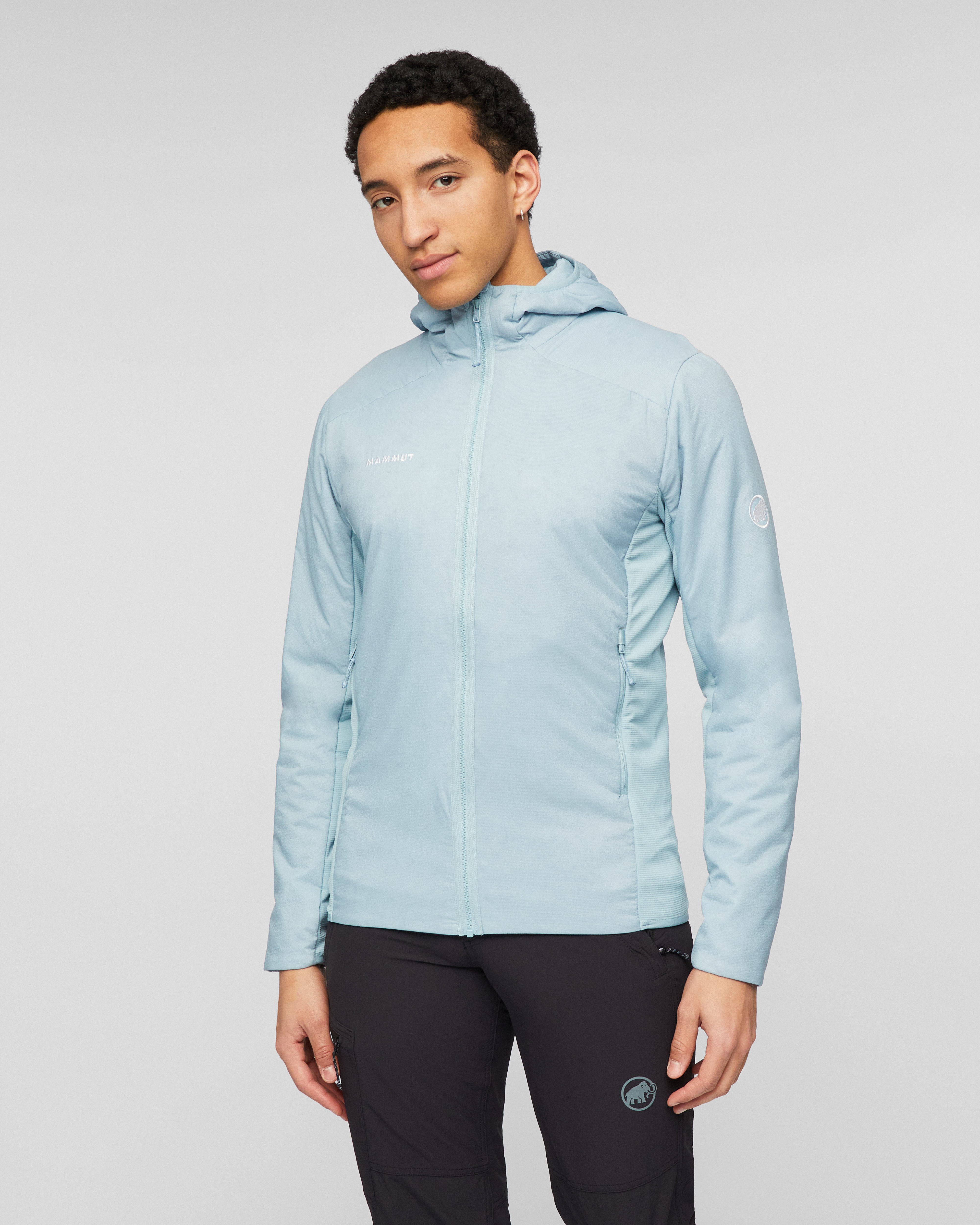 Mammut Rime Light IN Hybrid Hooded Jacket Men, nebla - Nebla - Model front view