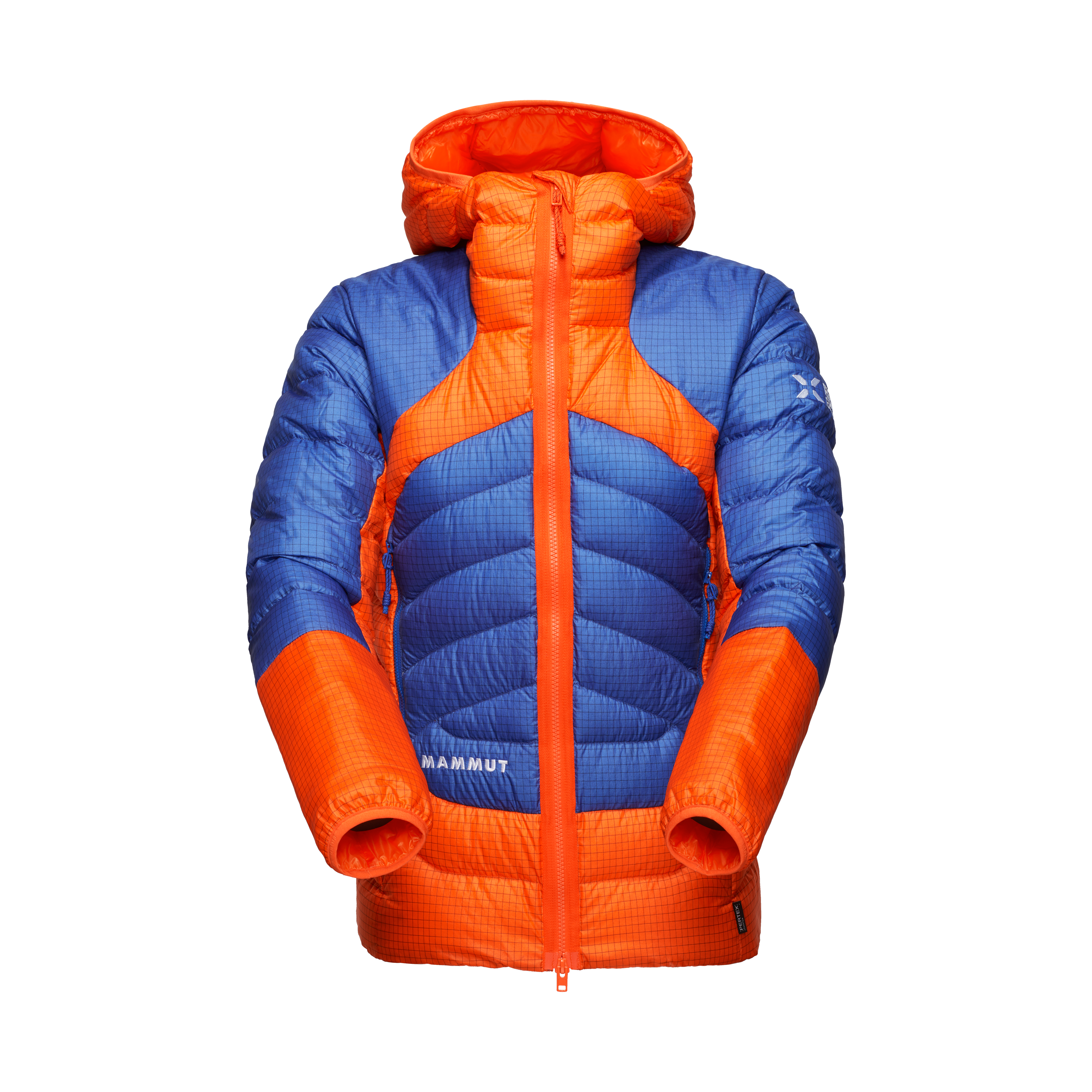 Mammut Eiger Nordwand Light Down IN Hooded Jacket Women, eiger orange-eiger blue - Eiger orange-eiger blue - Thumbnail