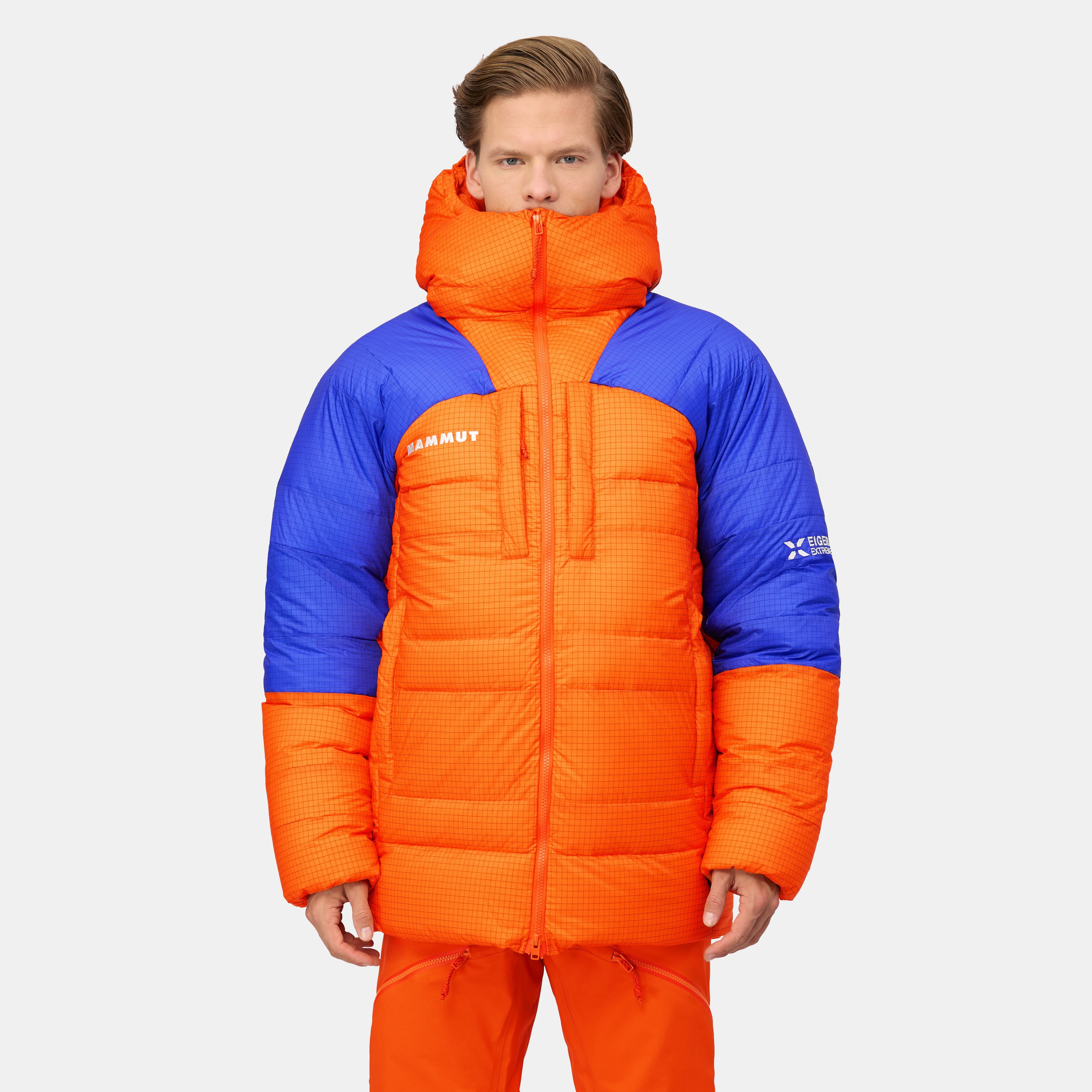 Mammut Eiger Nordwand Pro Down IN Hooded Parka Men, eiger orange-eiger blue - Eiger orange-eiger blue