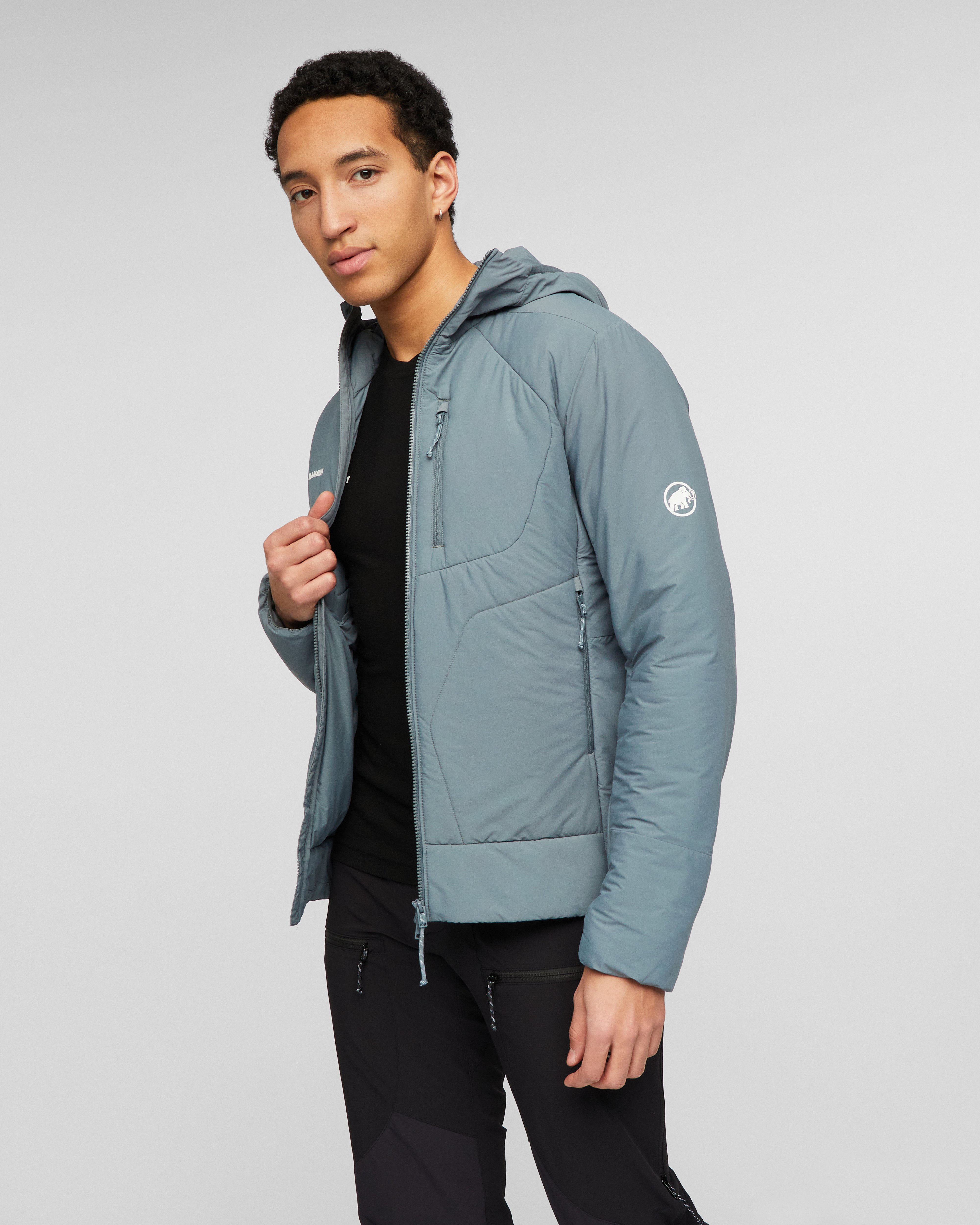 Mammut Aenergy Air IN Hooded Jacket Men, strata - Strata - Model front view