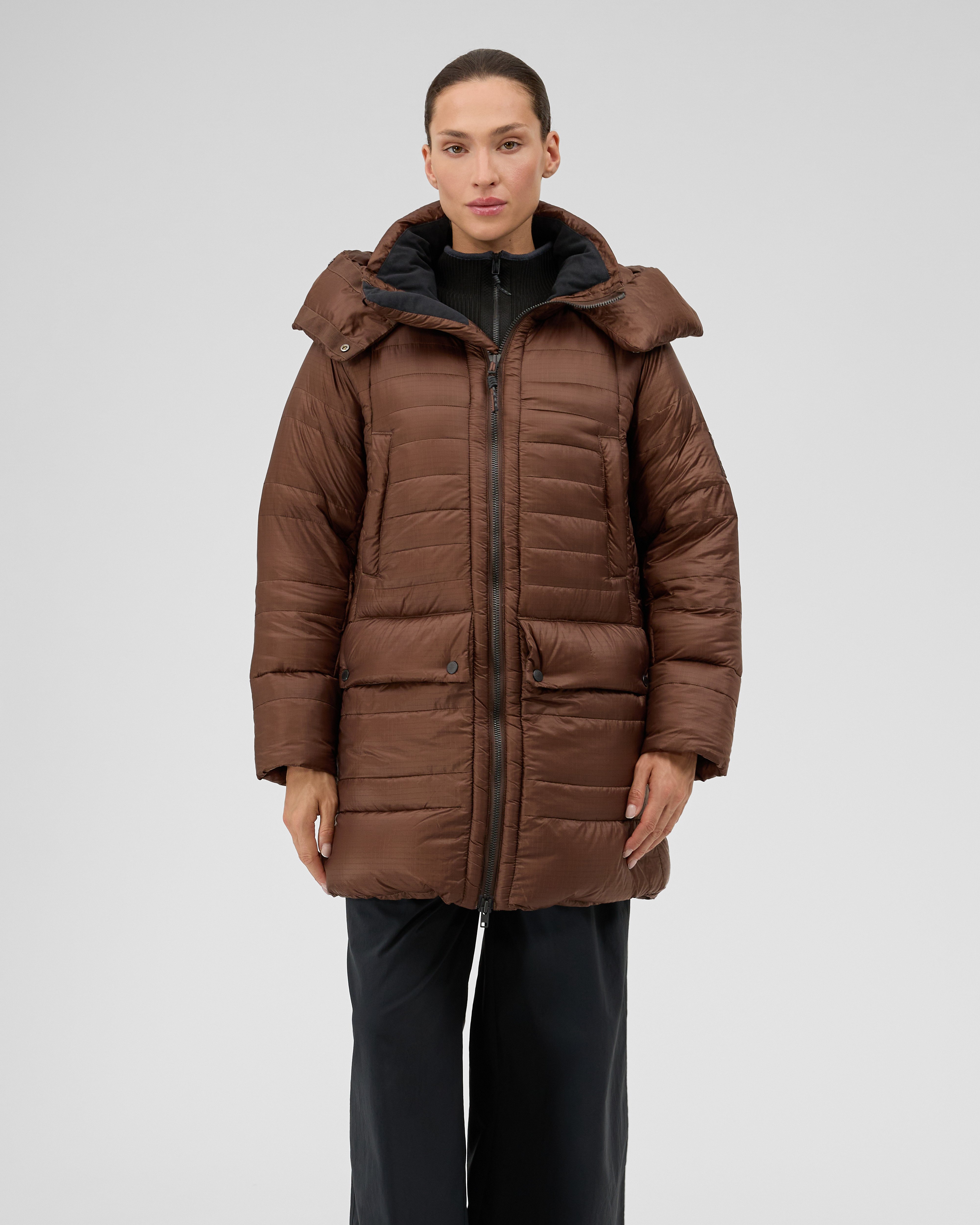 Mammut Alps IN Hooded Parka Women, soil - Soil - Model front view