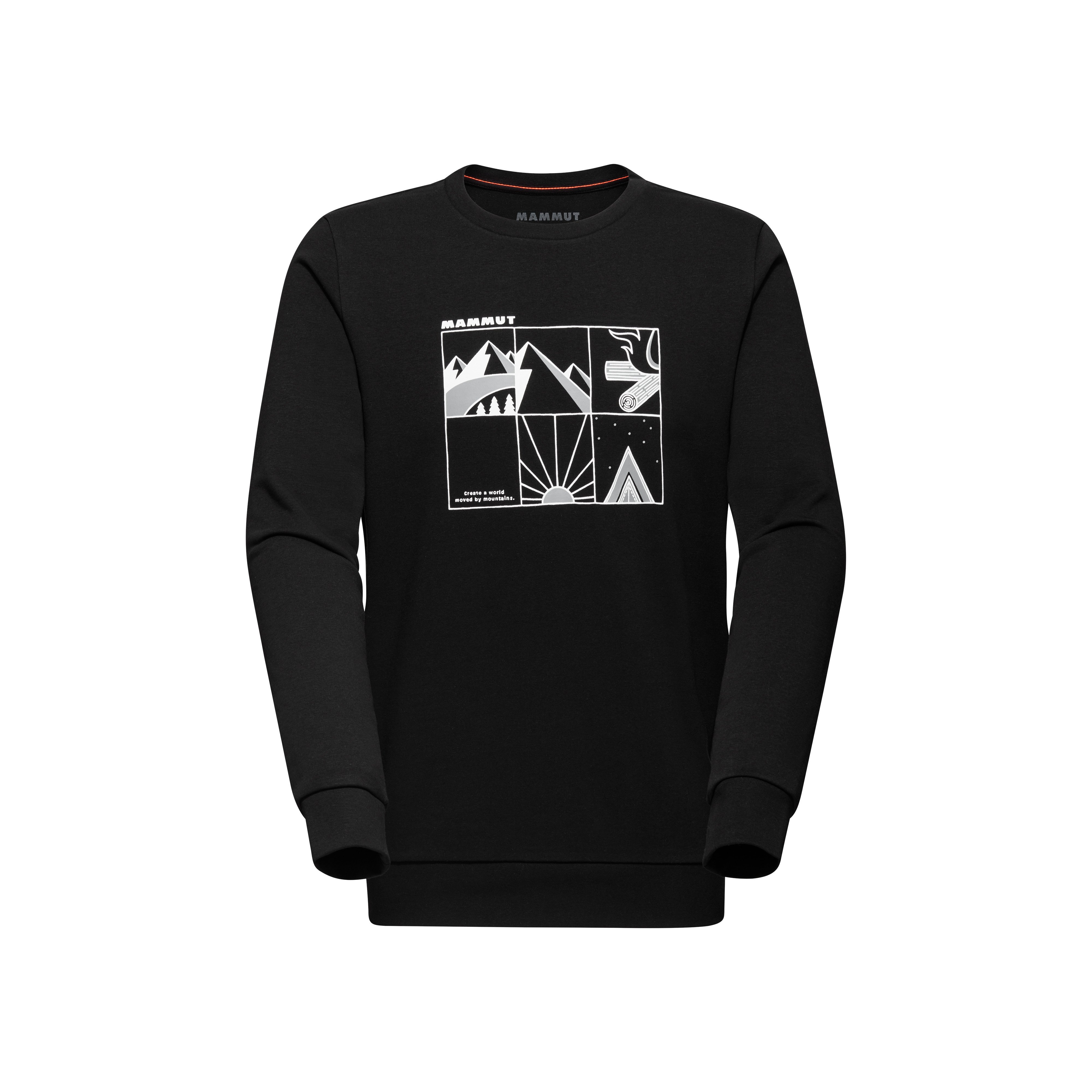 Mammut Mammut Core ML Crew Neck Men Outdoor - Black/White - Thumbnail