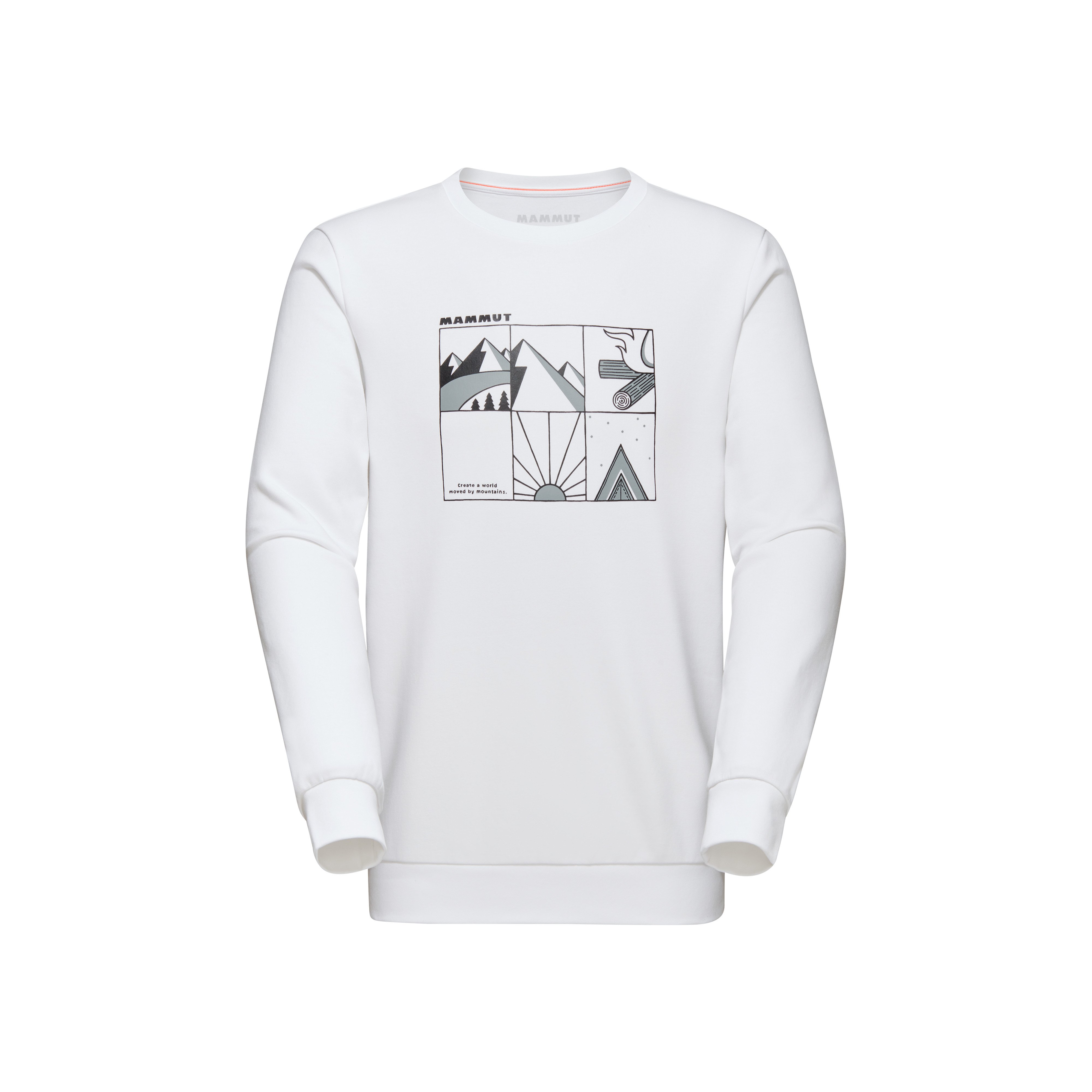 Mammut Mammut Core ML Crew Neck Men Outdoor - Black/White - Thumbnail