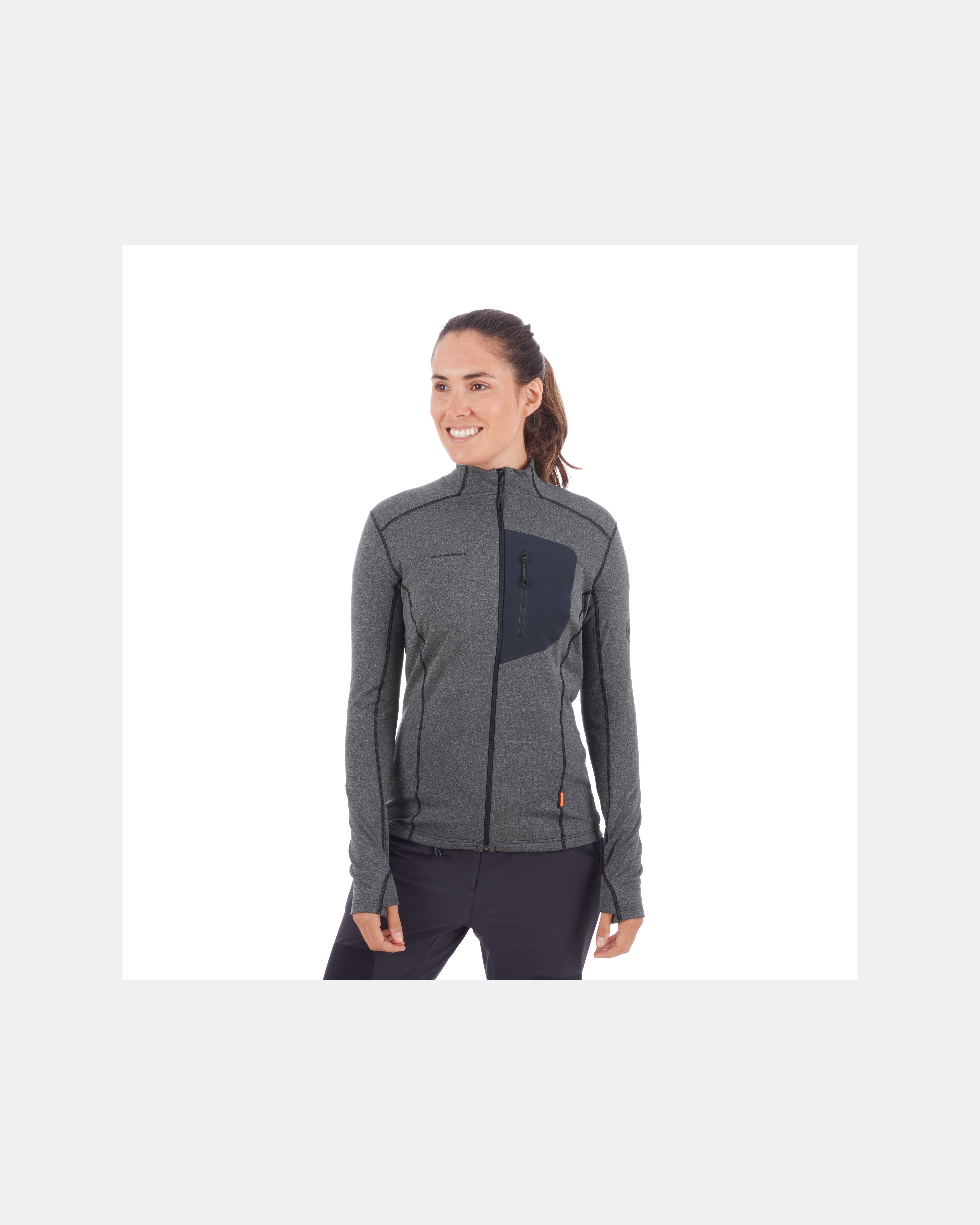 Mammut Aconcagua Light ML Jacket Women, black - Black - Model front view
