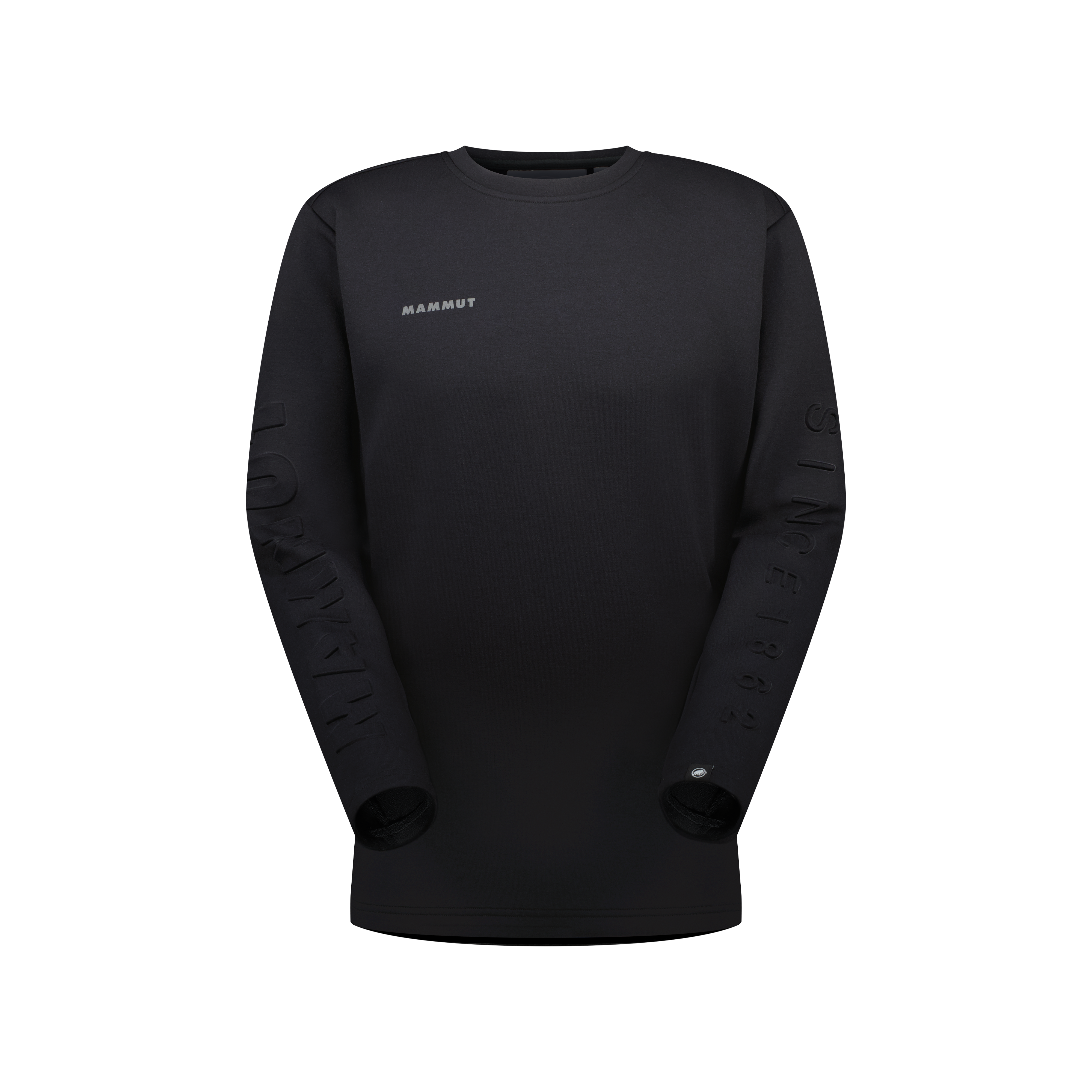Mammut Dyno 2.0 ML Crew Neck AF, black - Black - Thumbnail
