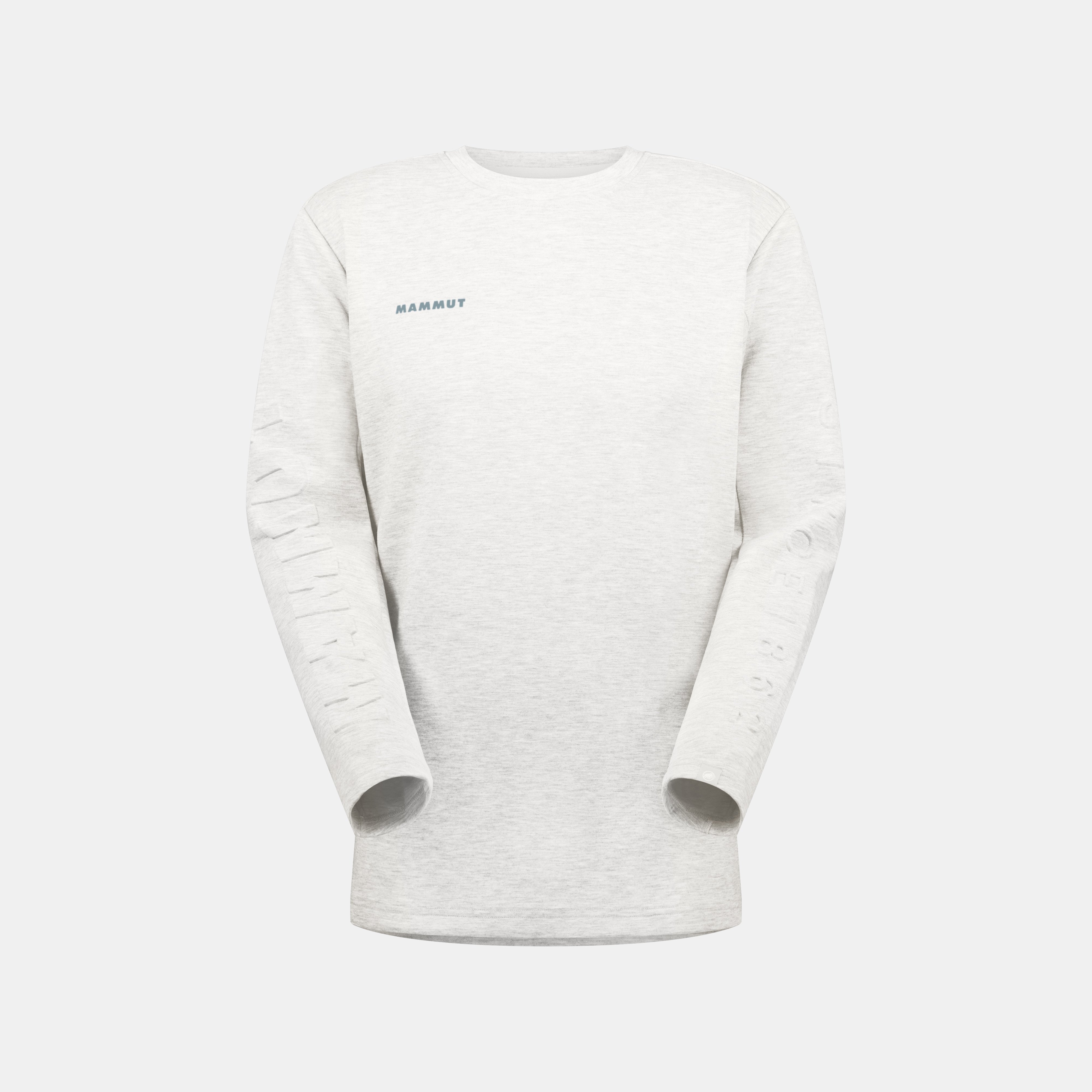 Mammut Dyno 2.0 ML Crew Neck AF, white mélange - White mélange