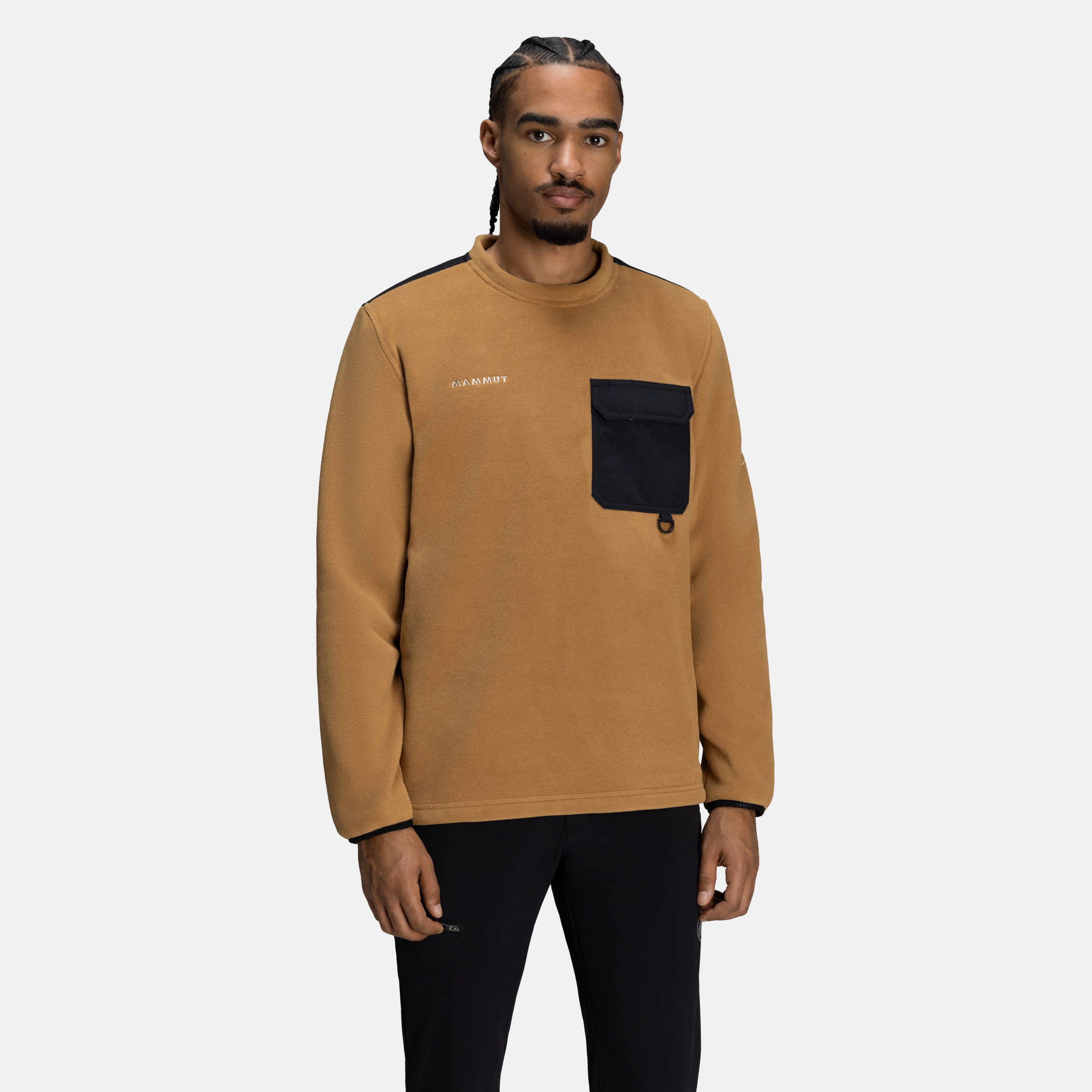 Mammut Moonstone Hybrid ML Crew Neck AF, claystone-black - Claystone-black