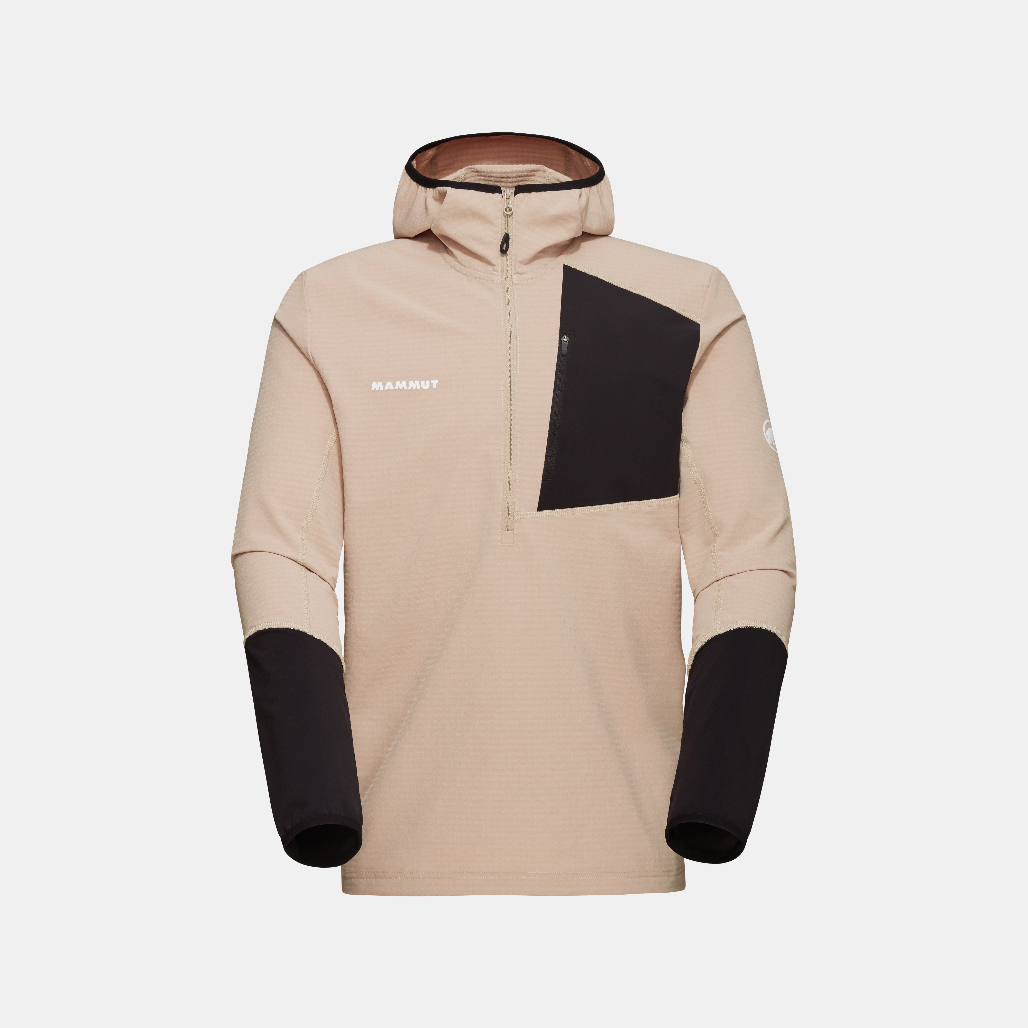 Mammut Madris Light ML Half Zip Hoody Men, savannah-black - Savannah-black