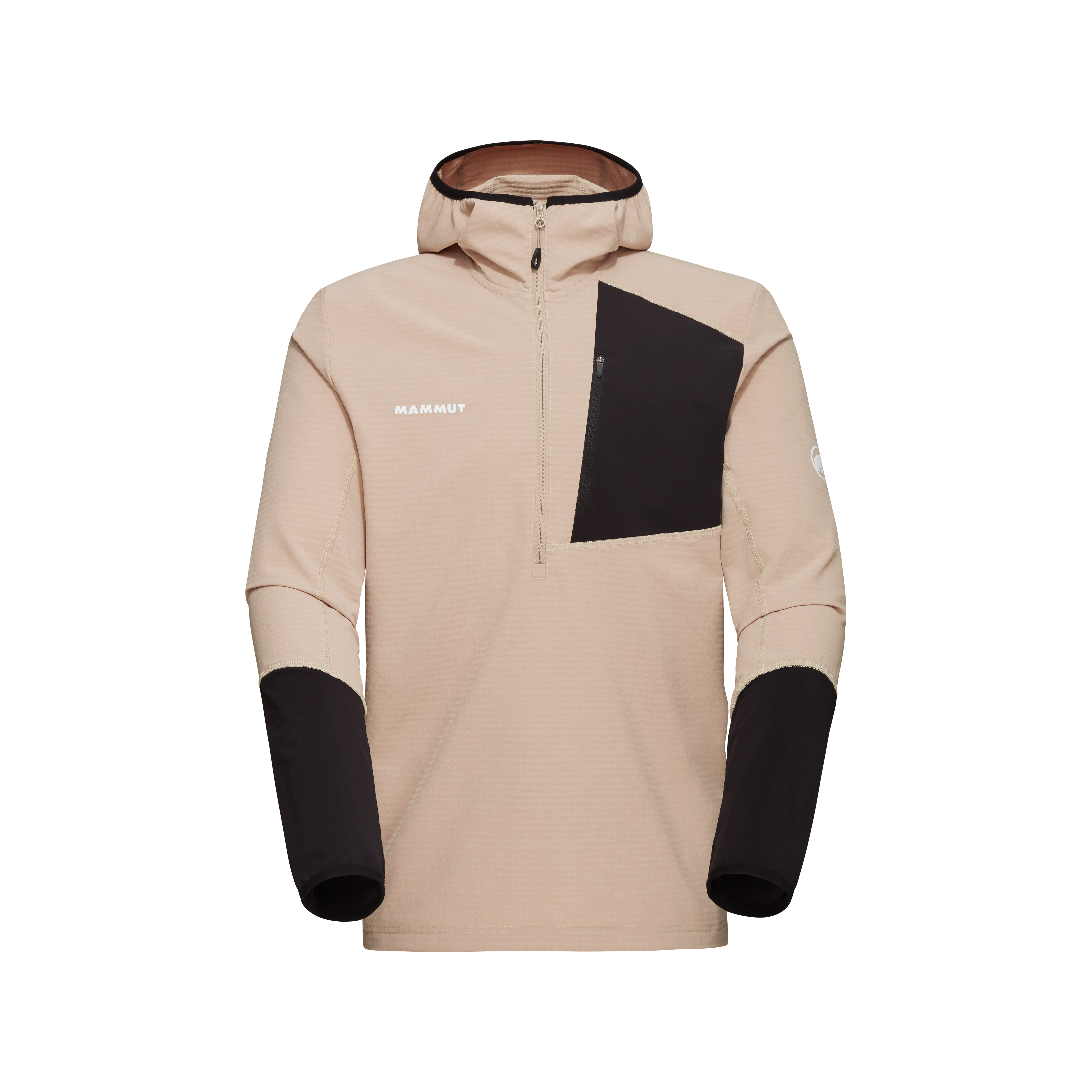 Mammut Madris Light ML Half Zip Hoody Men, savannah-black - Savannah-black - Thumbnail