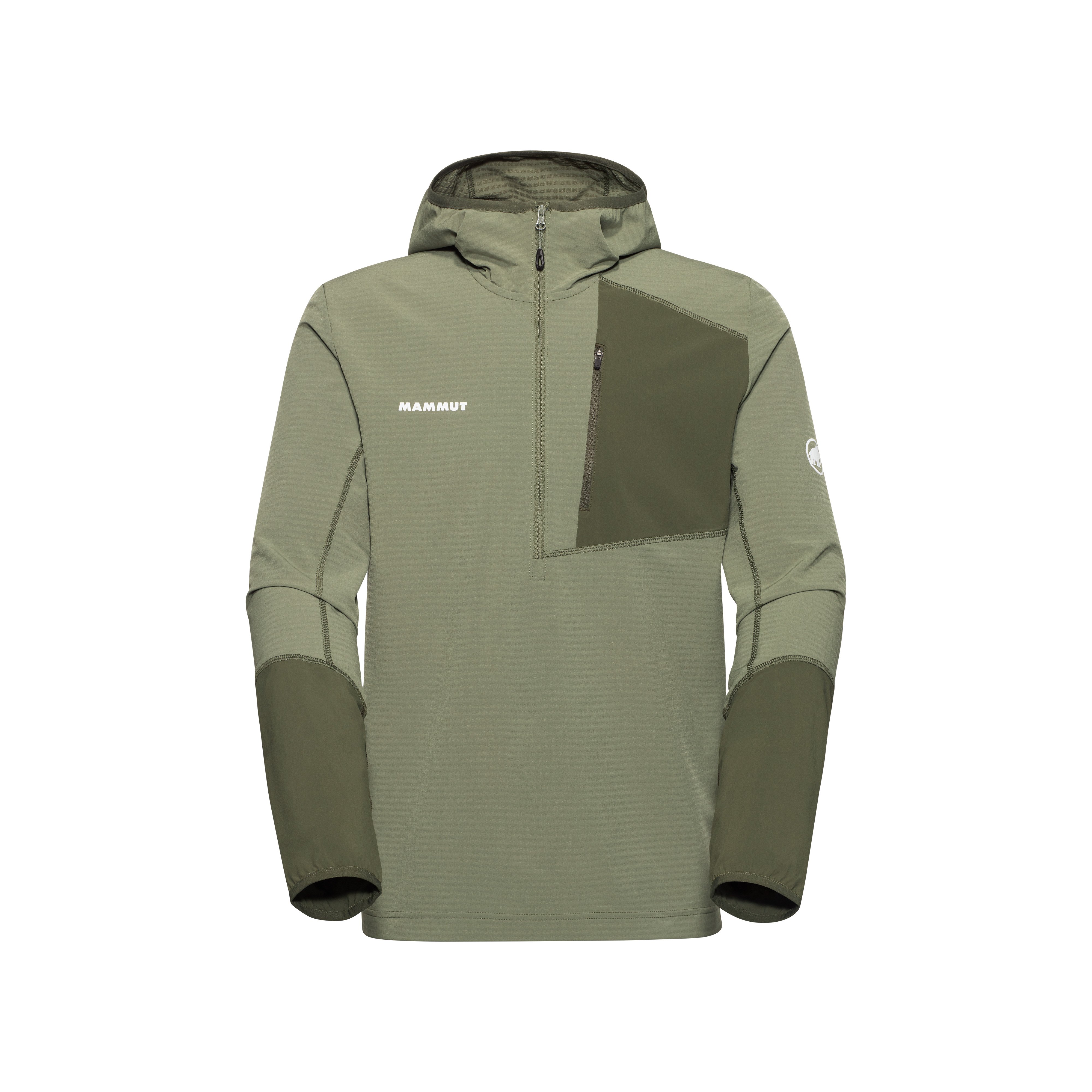 Mammut Madris Light ML Half Zip Hoody Men - Black/Alpine calamint-black/Savannah-black/Marsh-dark marsh/50662 - Thumbnail