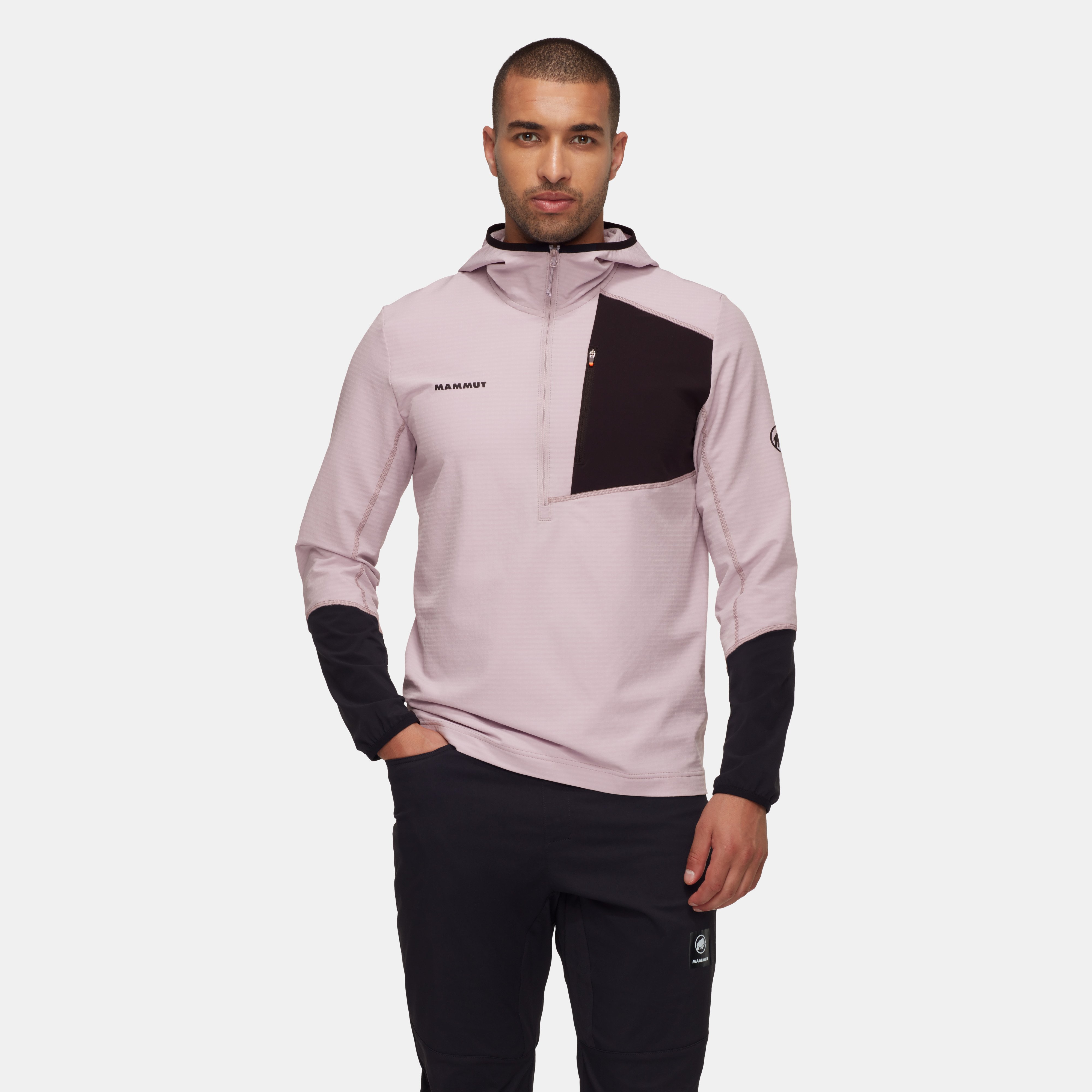 Mammut Madris Light ML Half Zip Hoody Men, alpine calamint-black - Alpine calamint-black