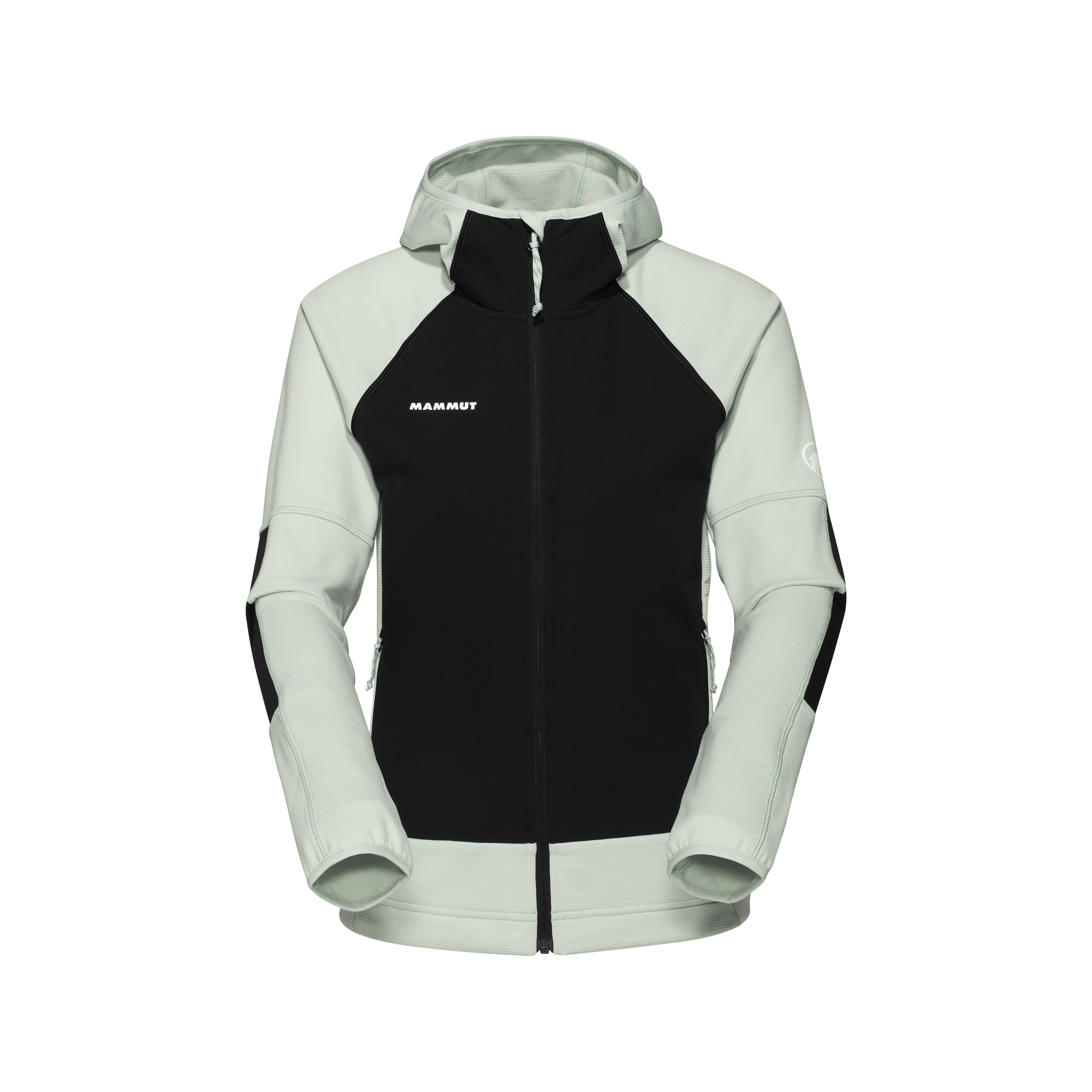 Mammut Massone ML Hooded Jacket Women, silver sage-black - Silver sage-black - Thumbnail