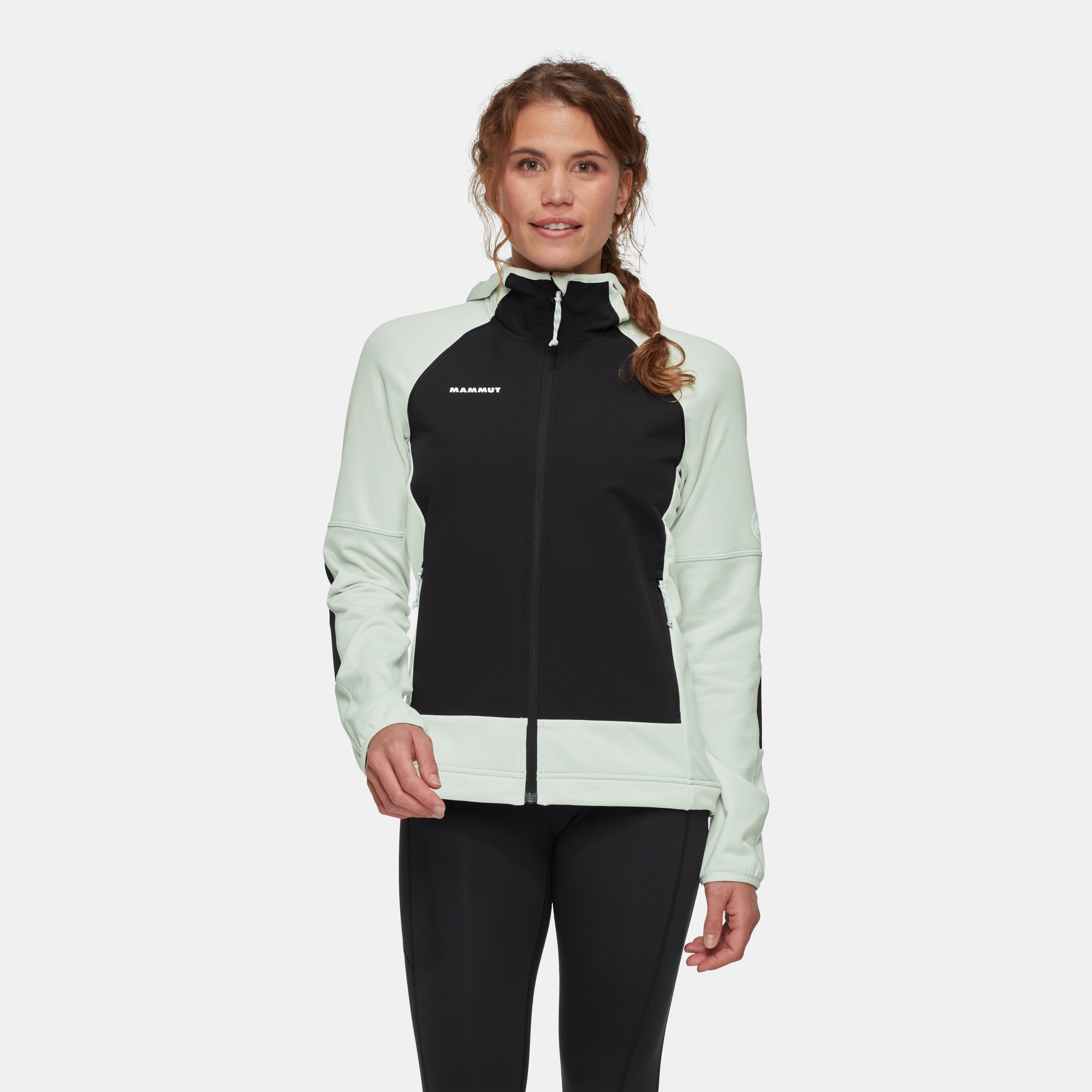 Mammut Massone ML Hooded Jacket Women, silver sage-black - Silver sage-black