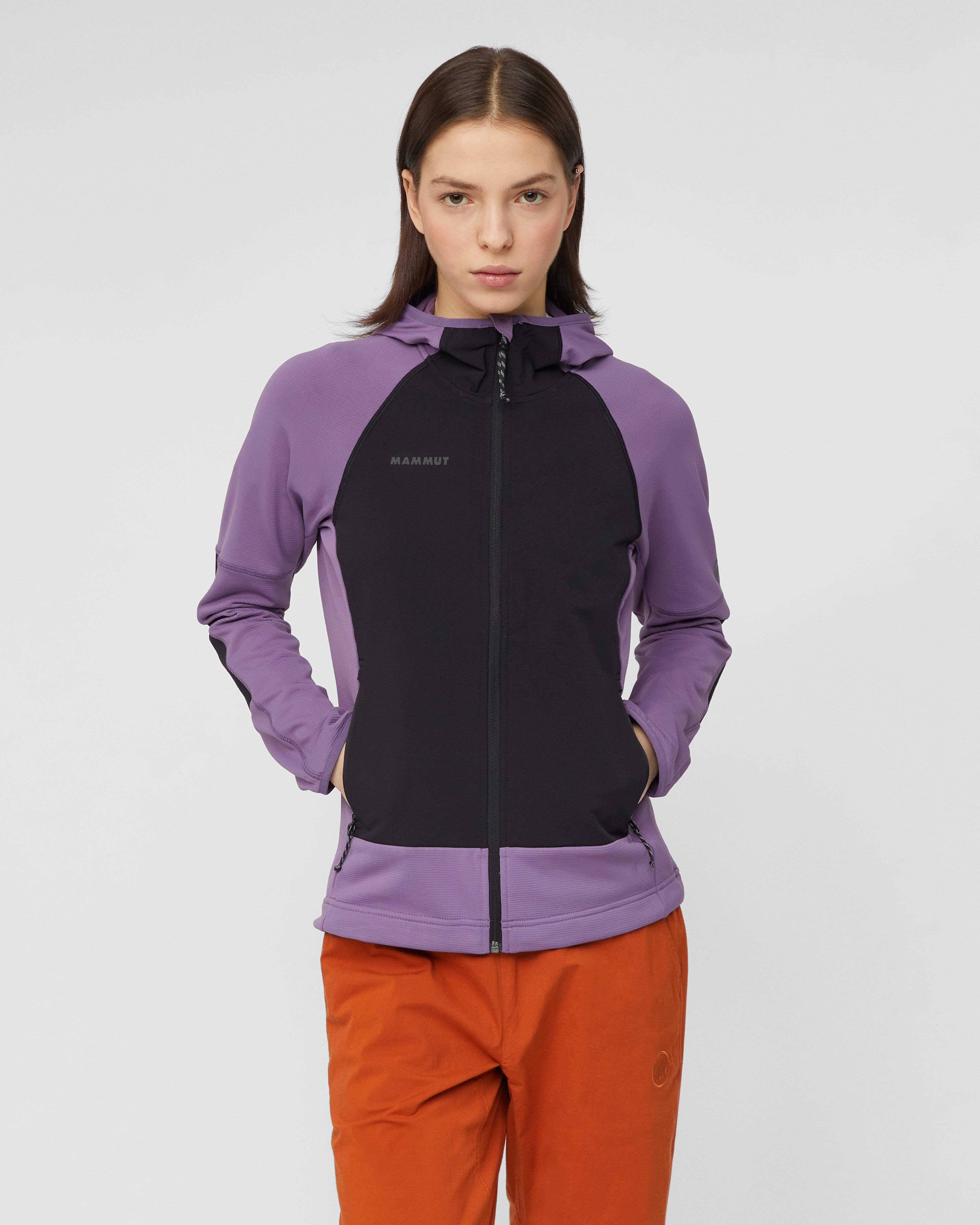 Mammut Massone ML Hooded Jacket Women, paloja-black - Paloja-black - Model front view