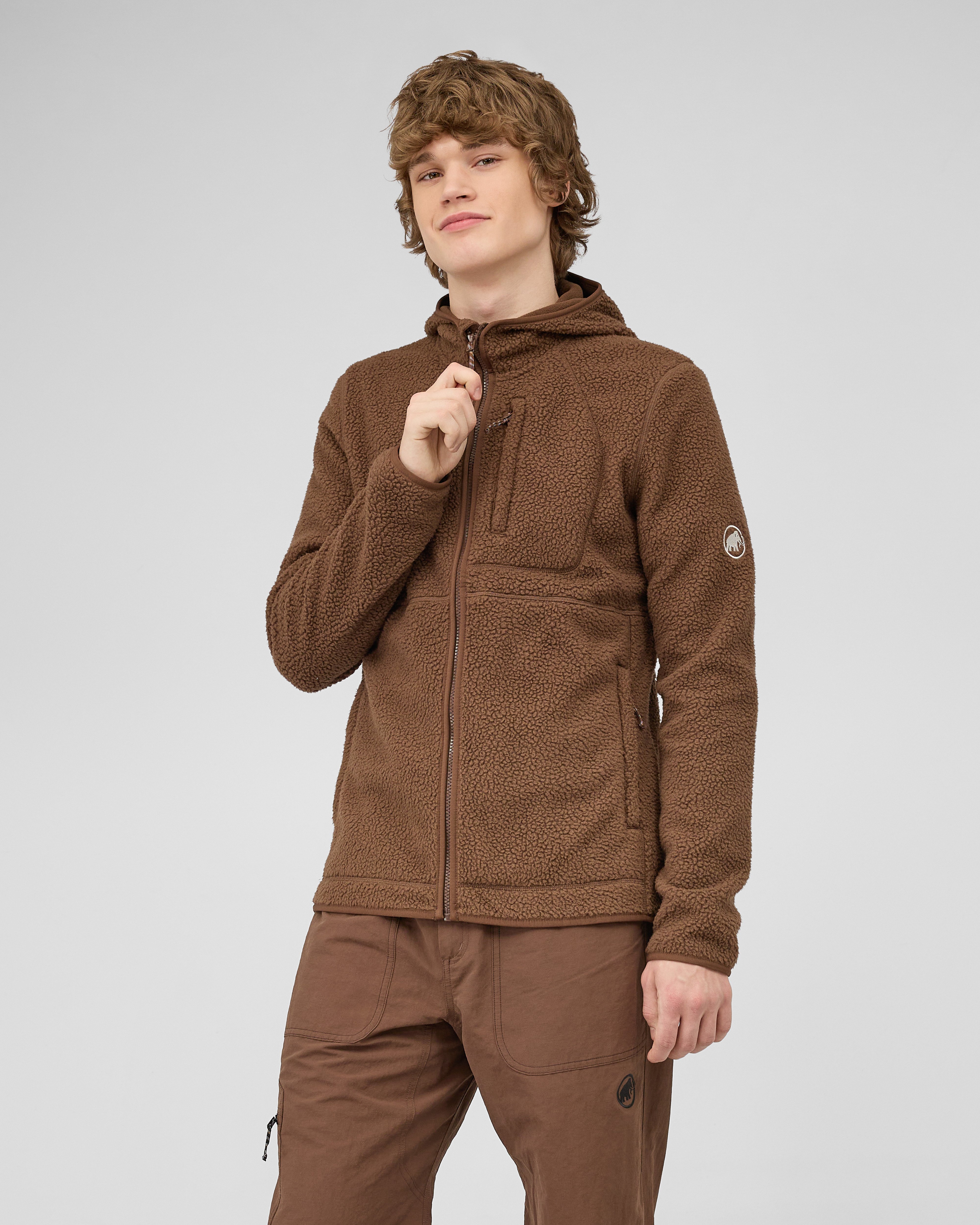 Mammut Falera Pro ML Hooded Jacket Men, soil - Soil - Model front view