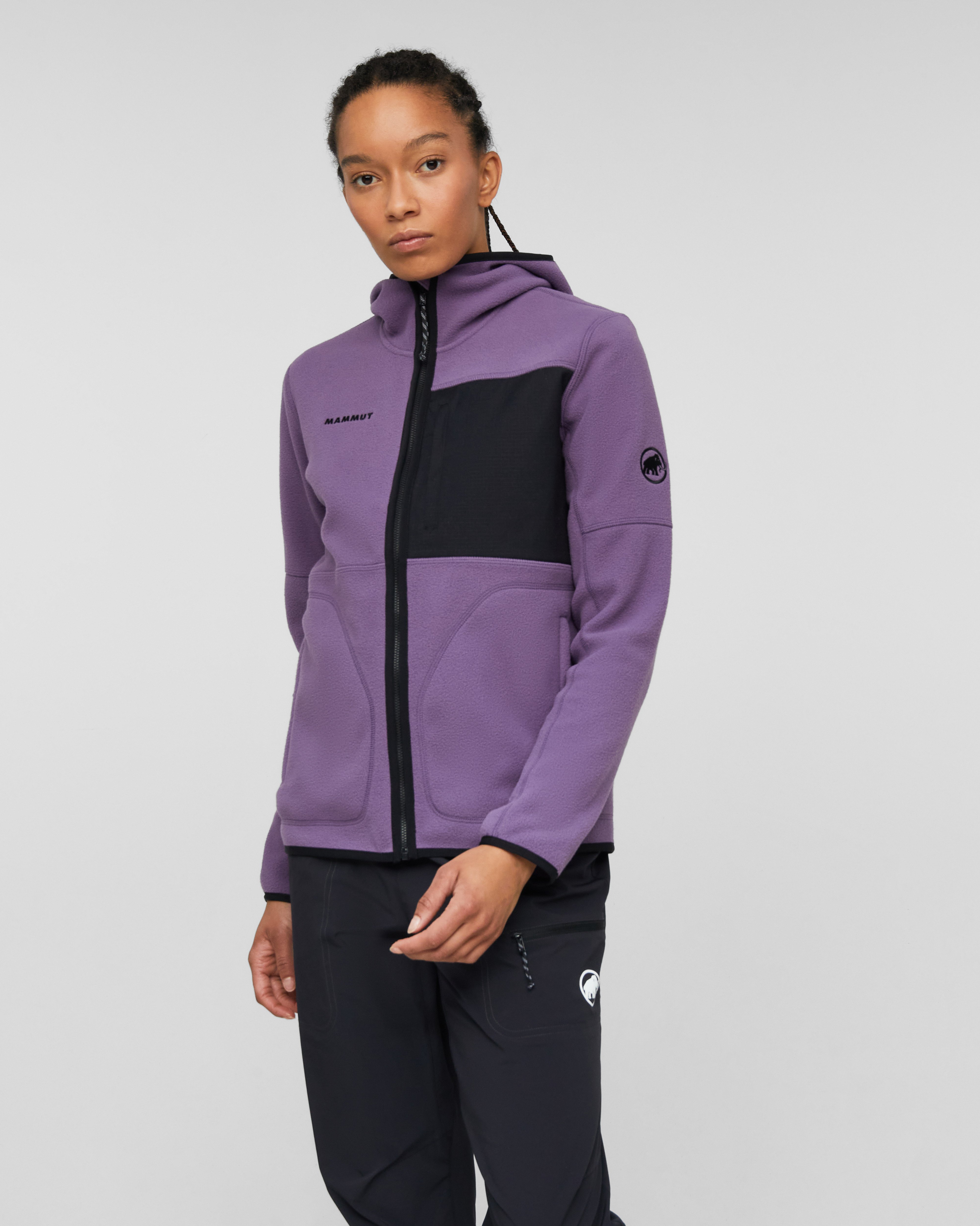 Mammut Tamaro ML Hooded Jacket Women, paloja-black - Paloja-black - Model front view
