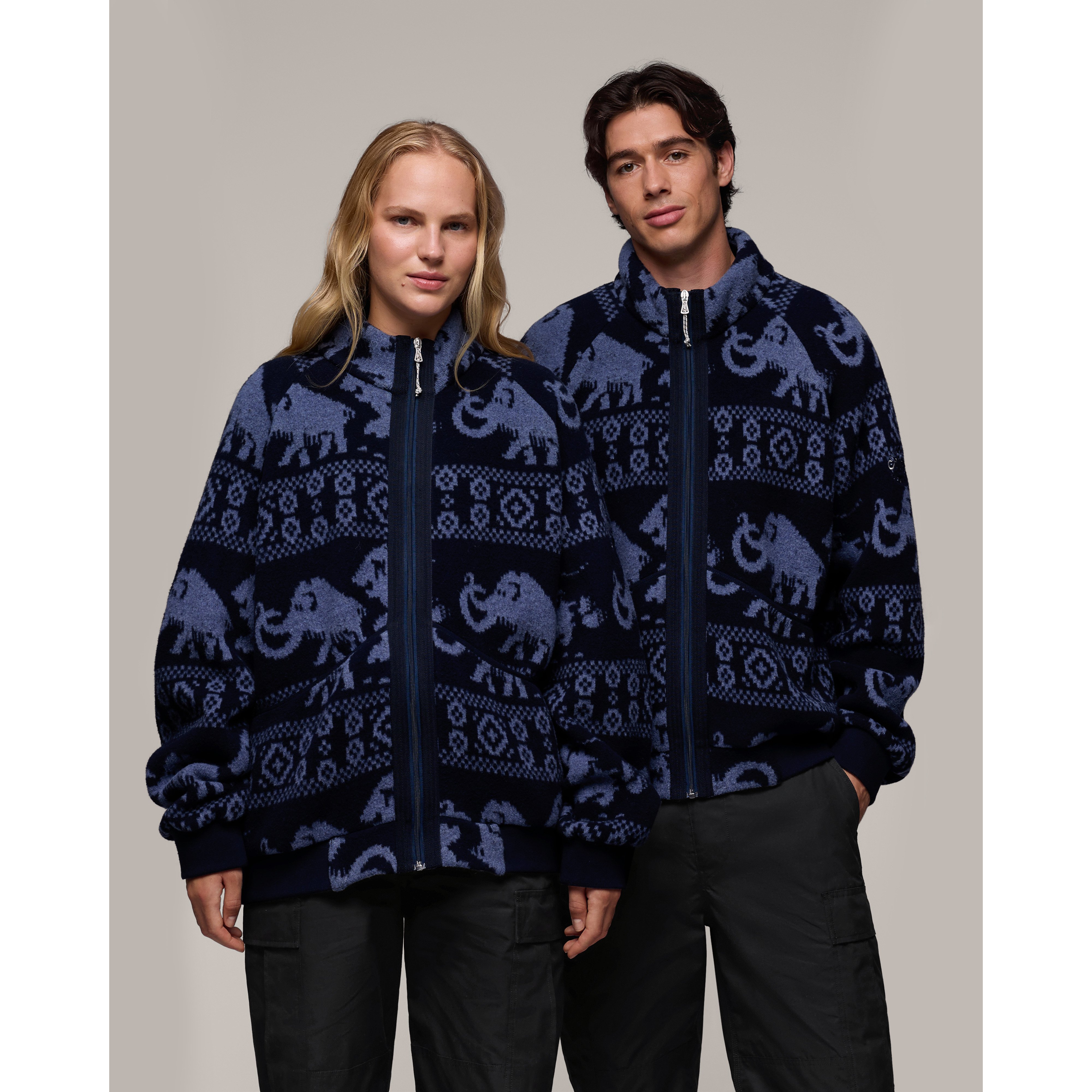 Mammut Mammut x Cabourn Direttissima Wool ML Jacket, black navy-light navy - Black navy-light navy