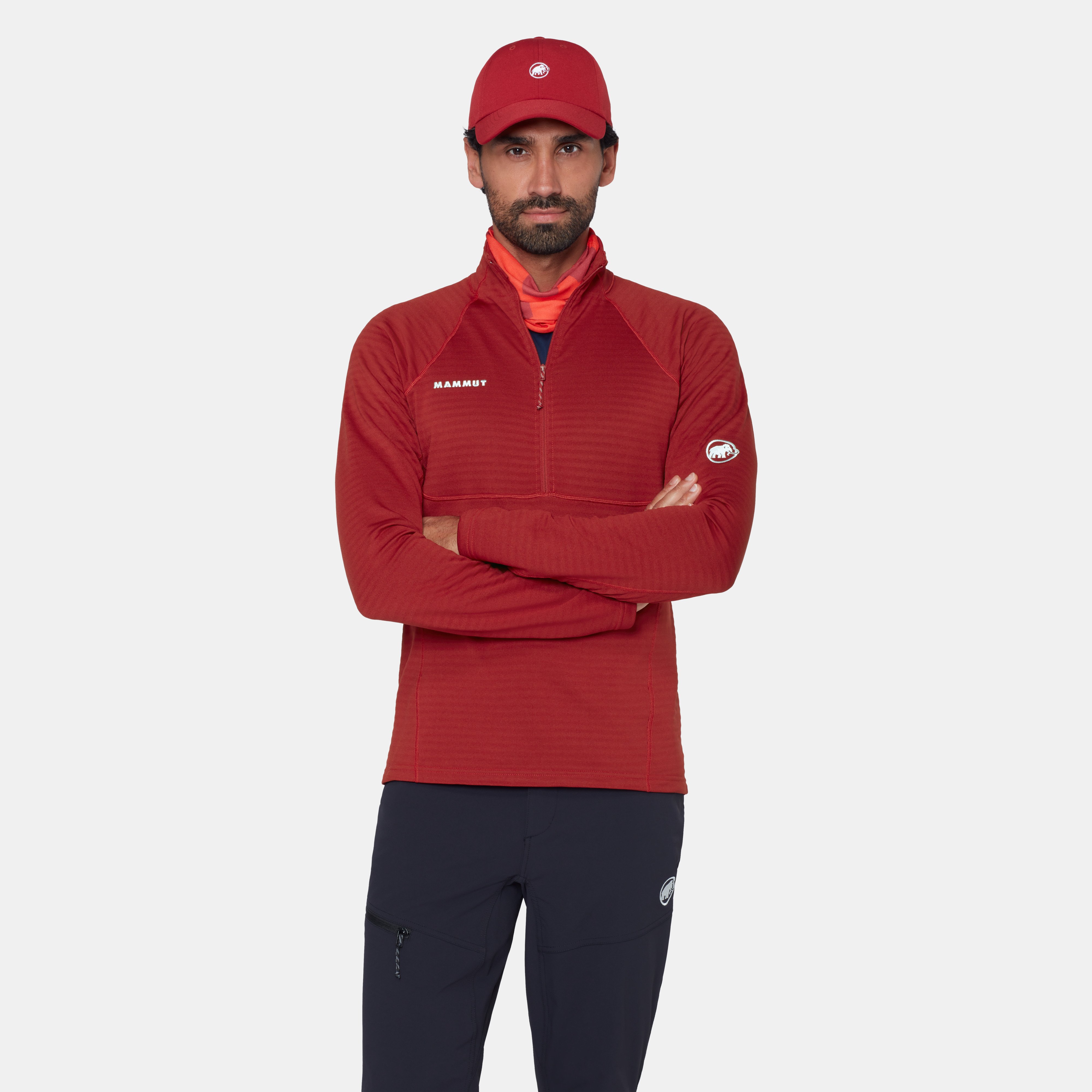 Mammut Taiss ML Half Zip Pull Men, dark mammut red - Dark mammut red