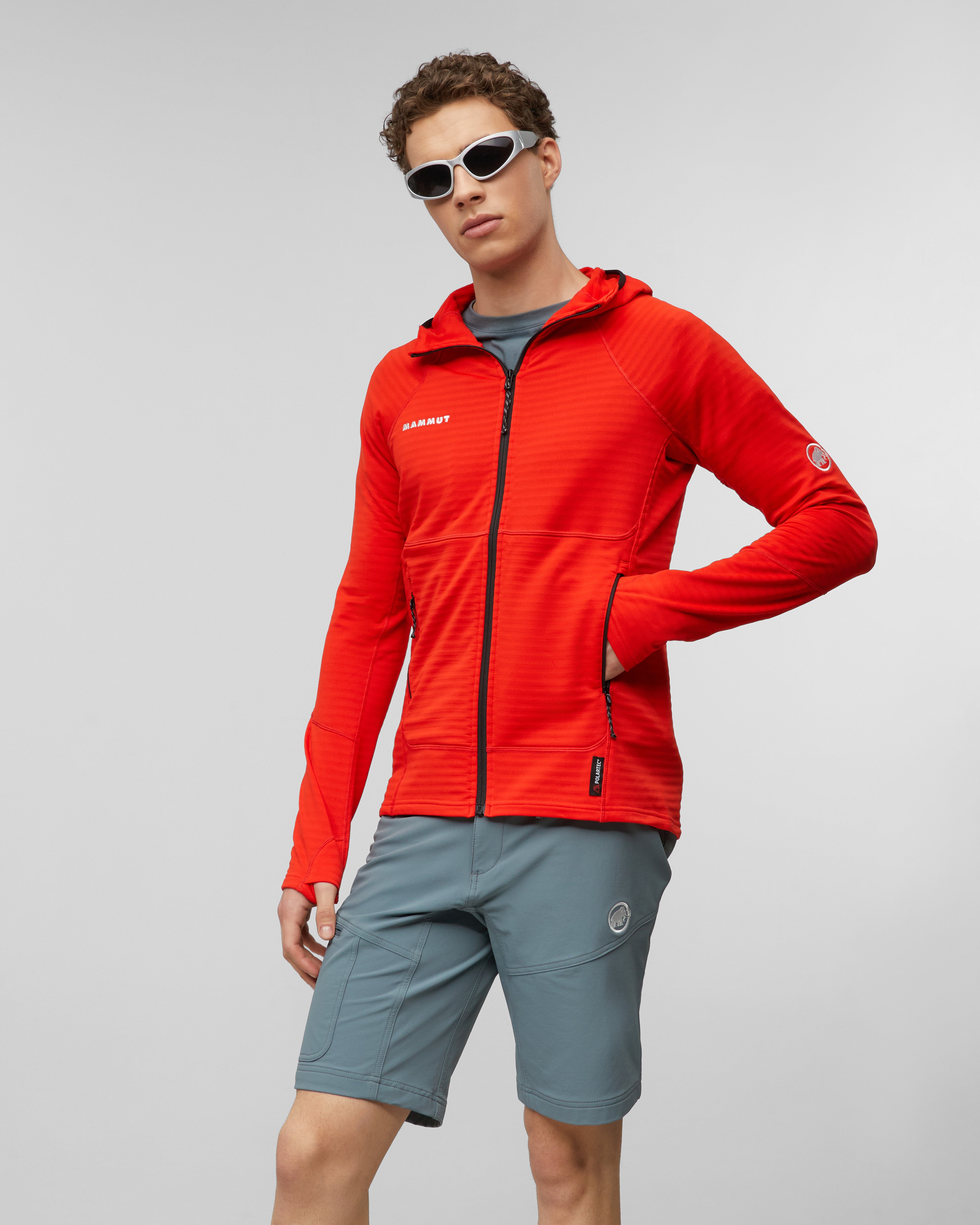 Mammut Mtn. Pro 2.0 Light ML Hooded Jacket Men, mammut red - Mammut red - Model front view