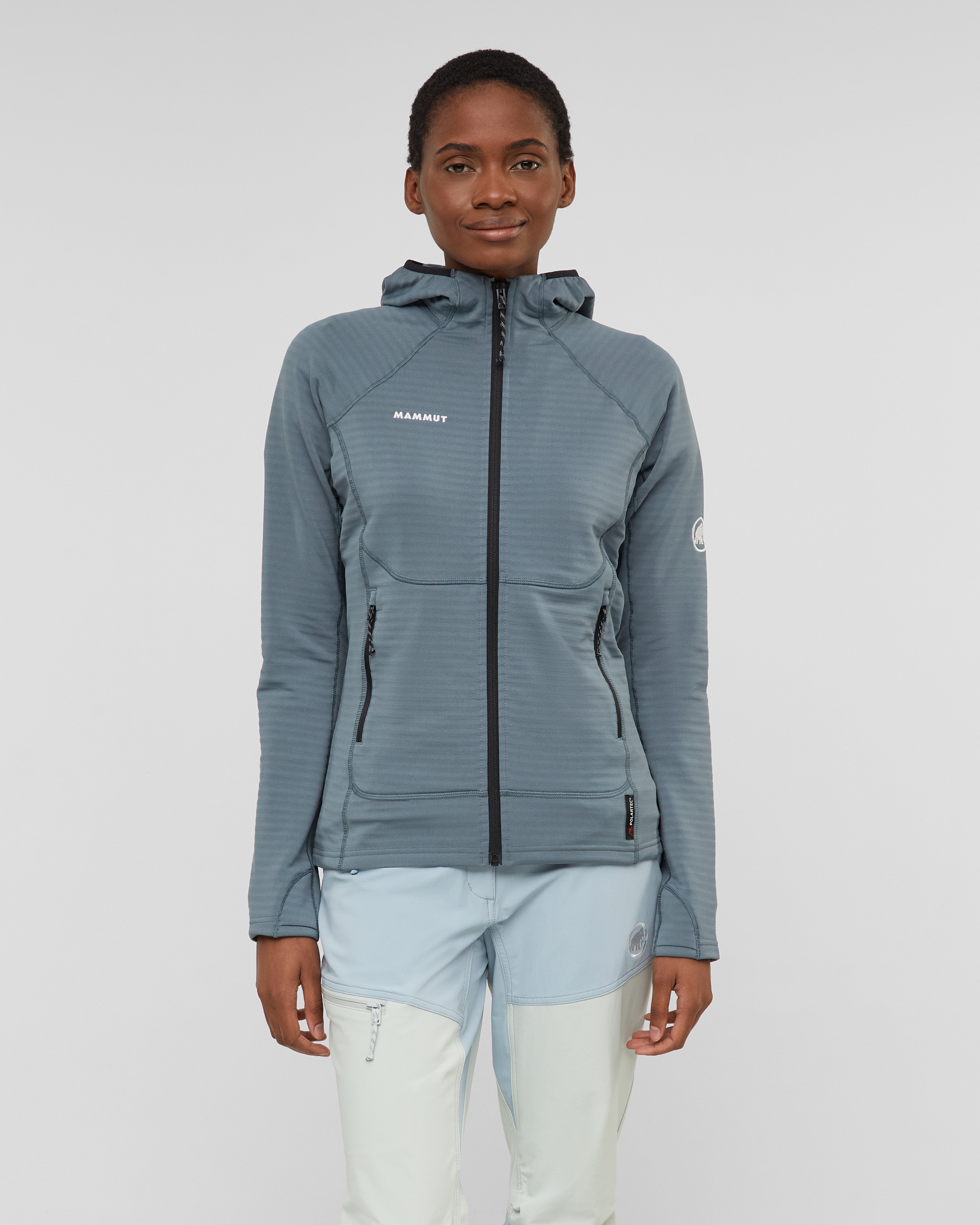 Mammut Mtn. Pro 2.0 Light ML Hooded Jacket Women, strata - Strata - Model front view