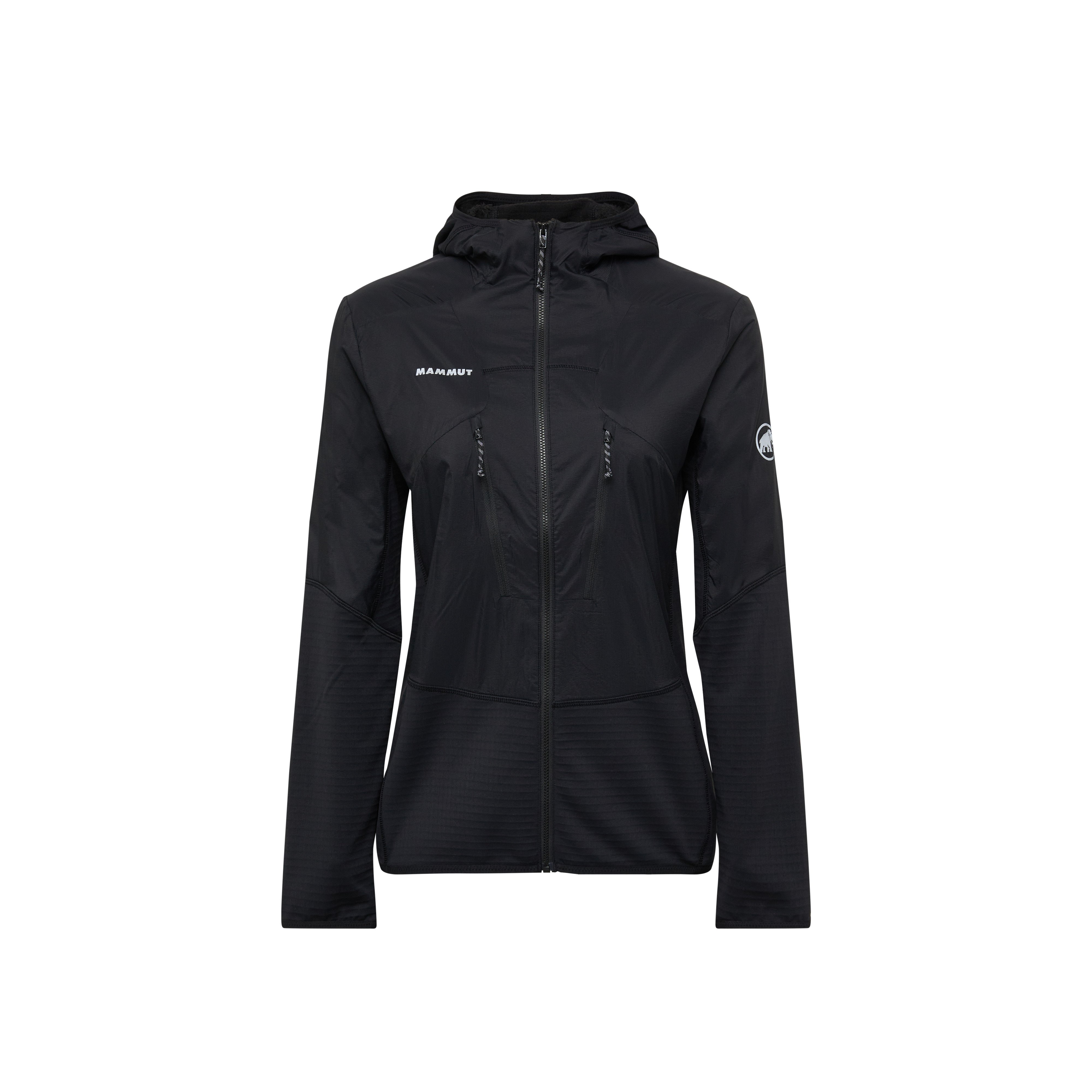 Mammut Aenergy ML Hybrid Hooded Jacket Women - Black/Strata-nebla/Holunder-acacia/Dark mammut red-mammut red/Baselgia/Lag - Thumbnail