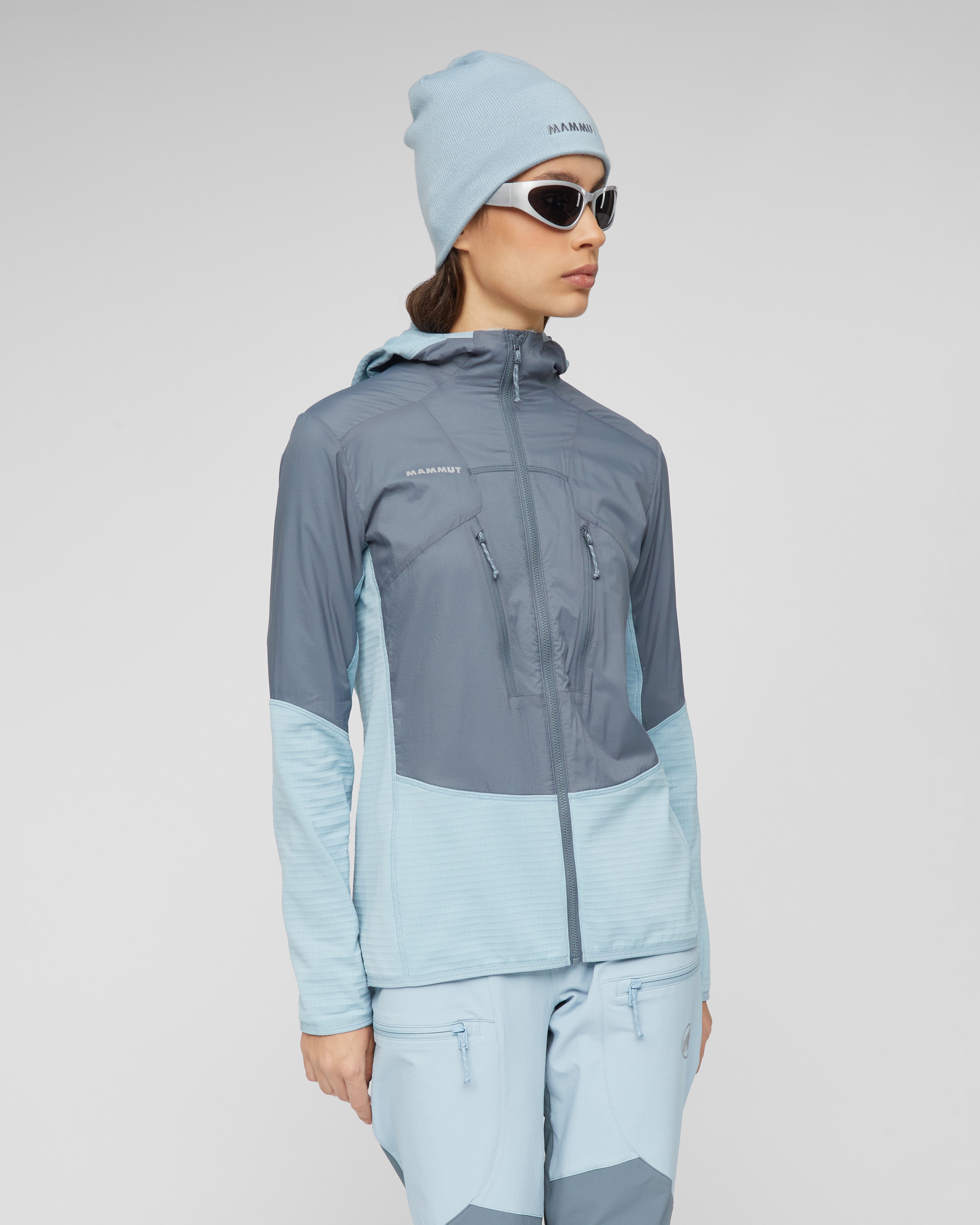 Mammut Aenergy ML Hybrid Hooded Jacket Women, strata-nebla - Strata-nebla - Model front view