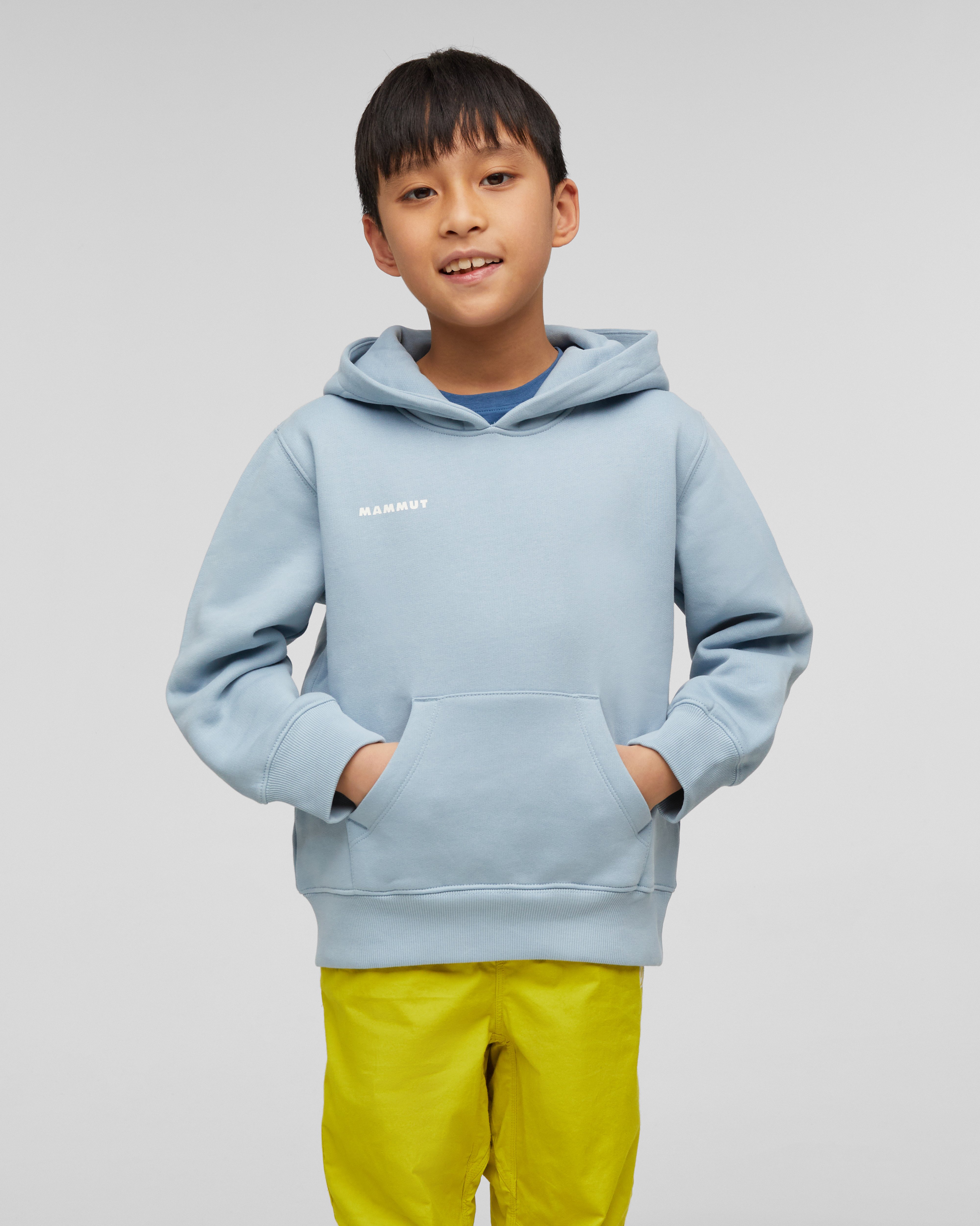 Mammut Mammut Base ML Hoody Kids, nebla - Nebla - Model front view