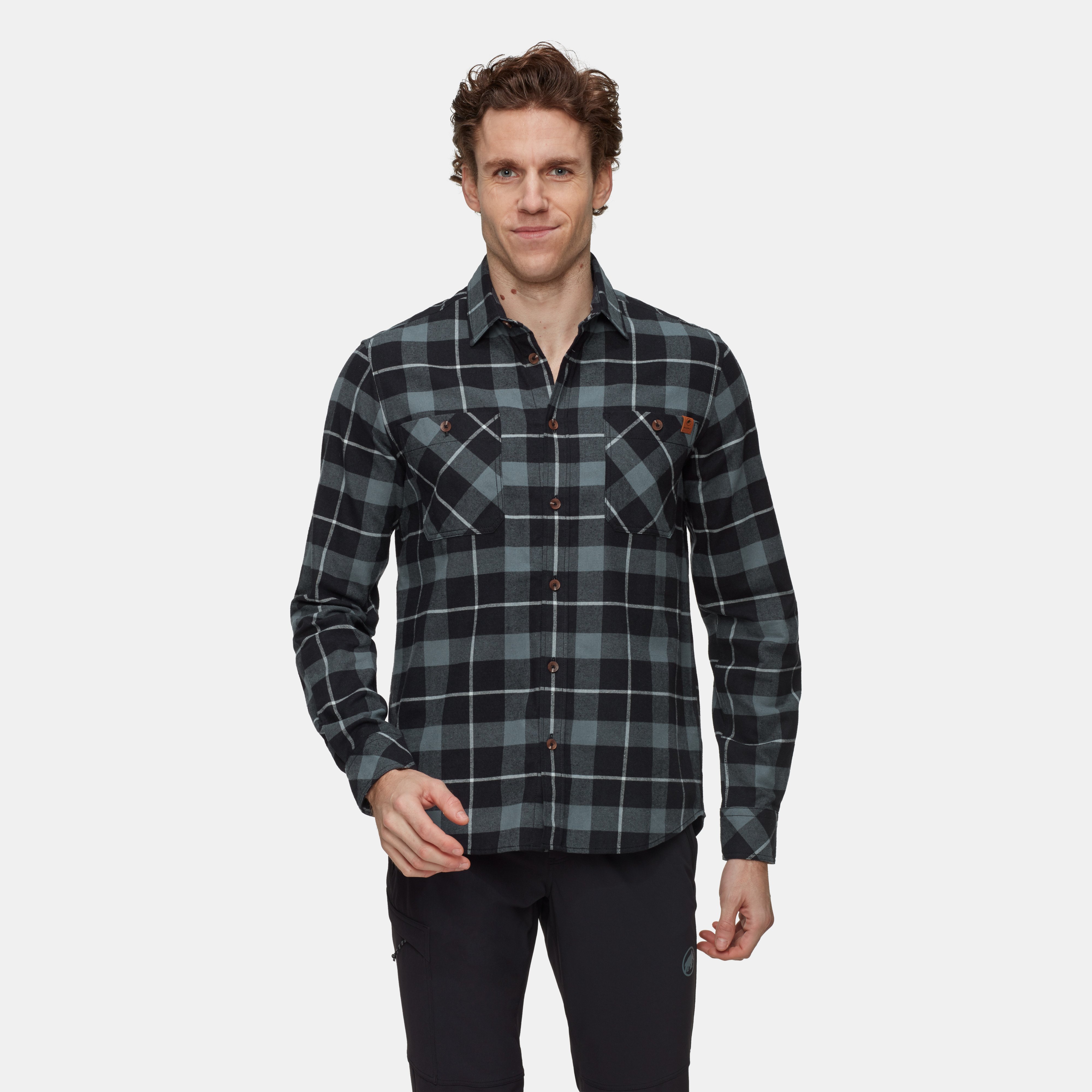 Mammut Alvra Longsleeve Shirt Men, black-strata - Black-strata