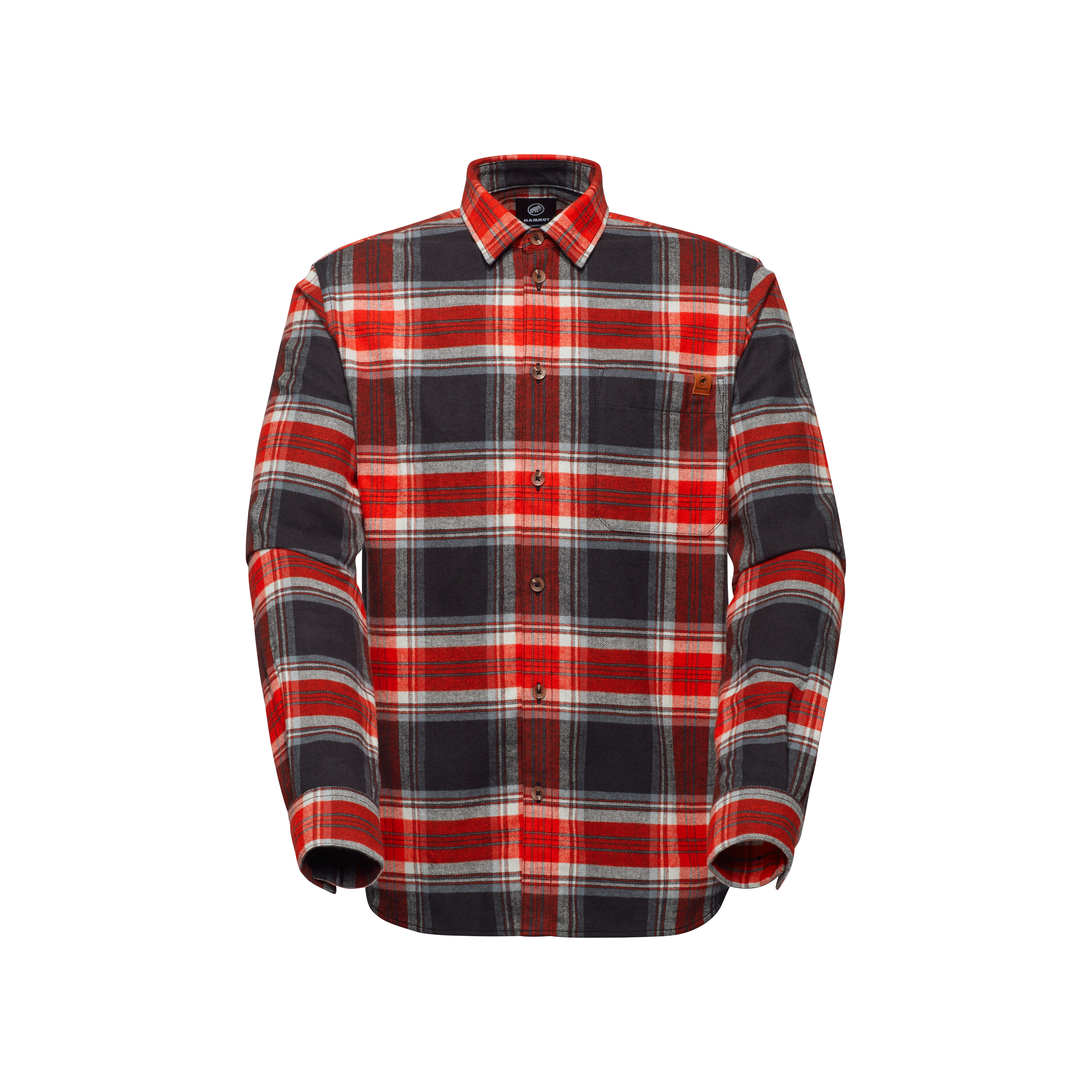 Mammut Trovat Longsleeve Shirt Men - temp, black-mammut red - Black-mammut red - Thumbnail