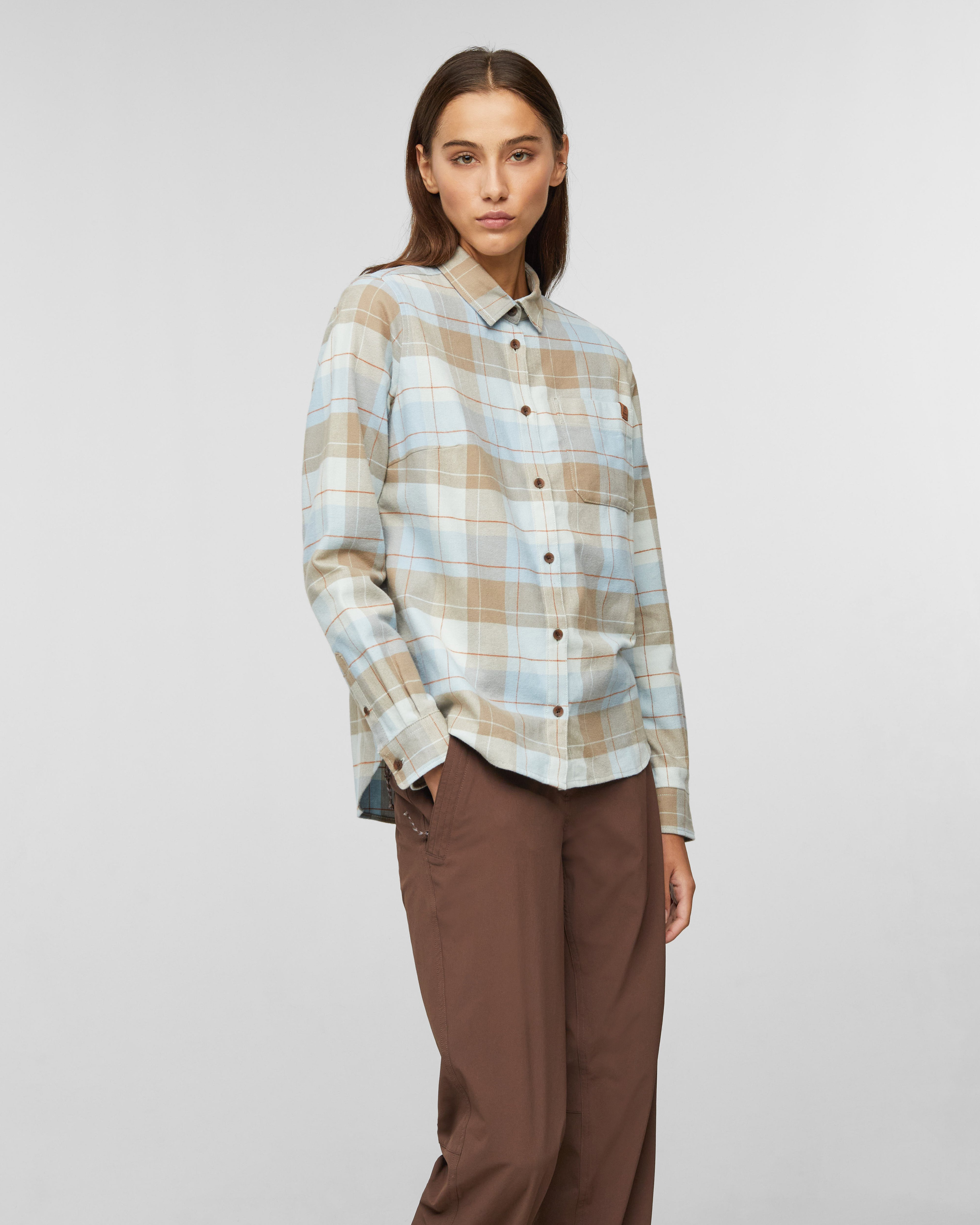Mammut Trovat Longsleeve Shirt Women, sablun-nebla - Sablun-nebla - Model front view