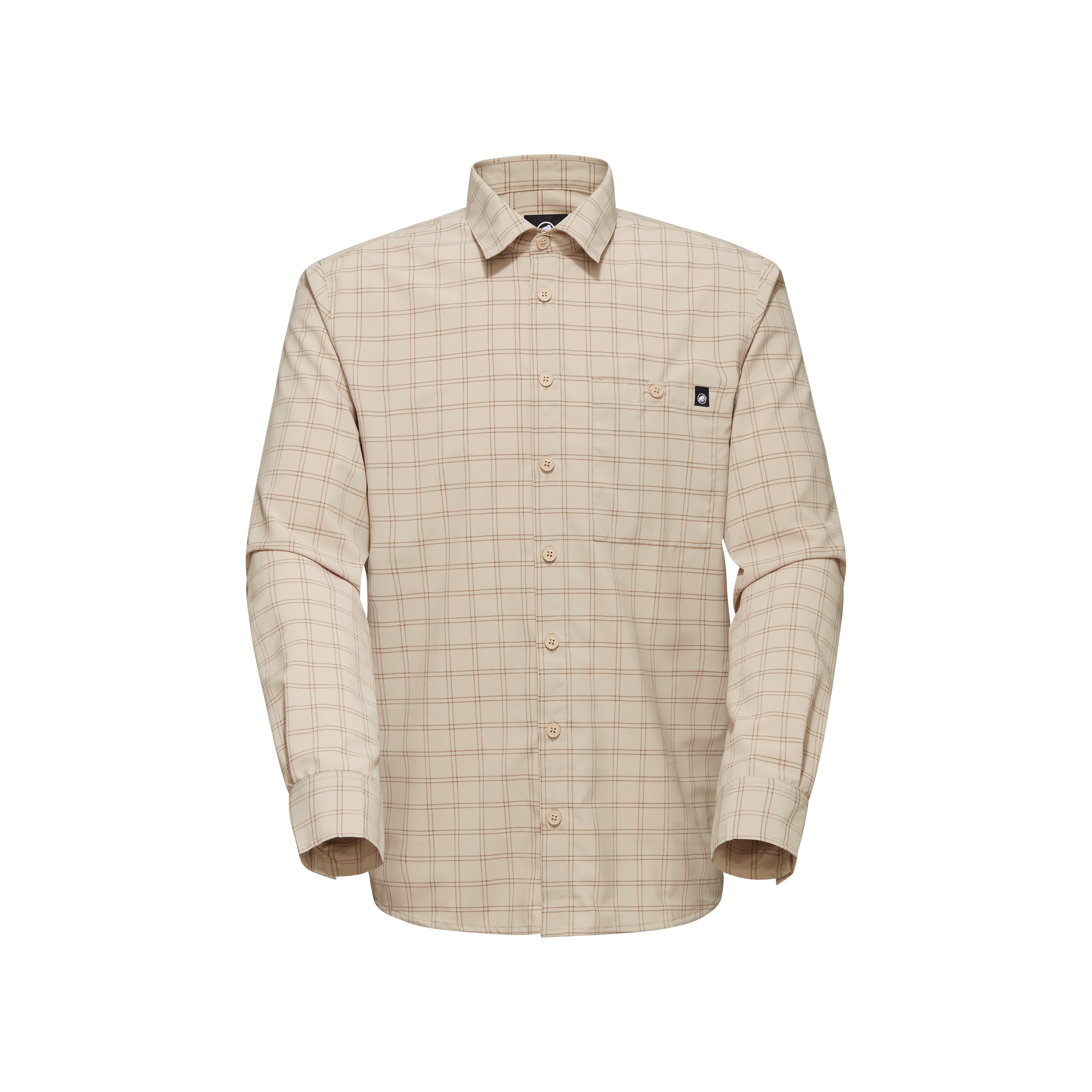 Mammut Lenni Longsleeve Shirt Men - Steel-black/Savannah-dark sand/Woods-black/Deep ice-marine - Thumbnail