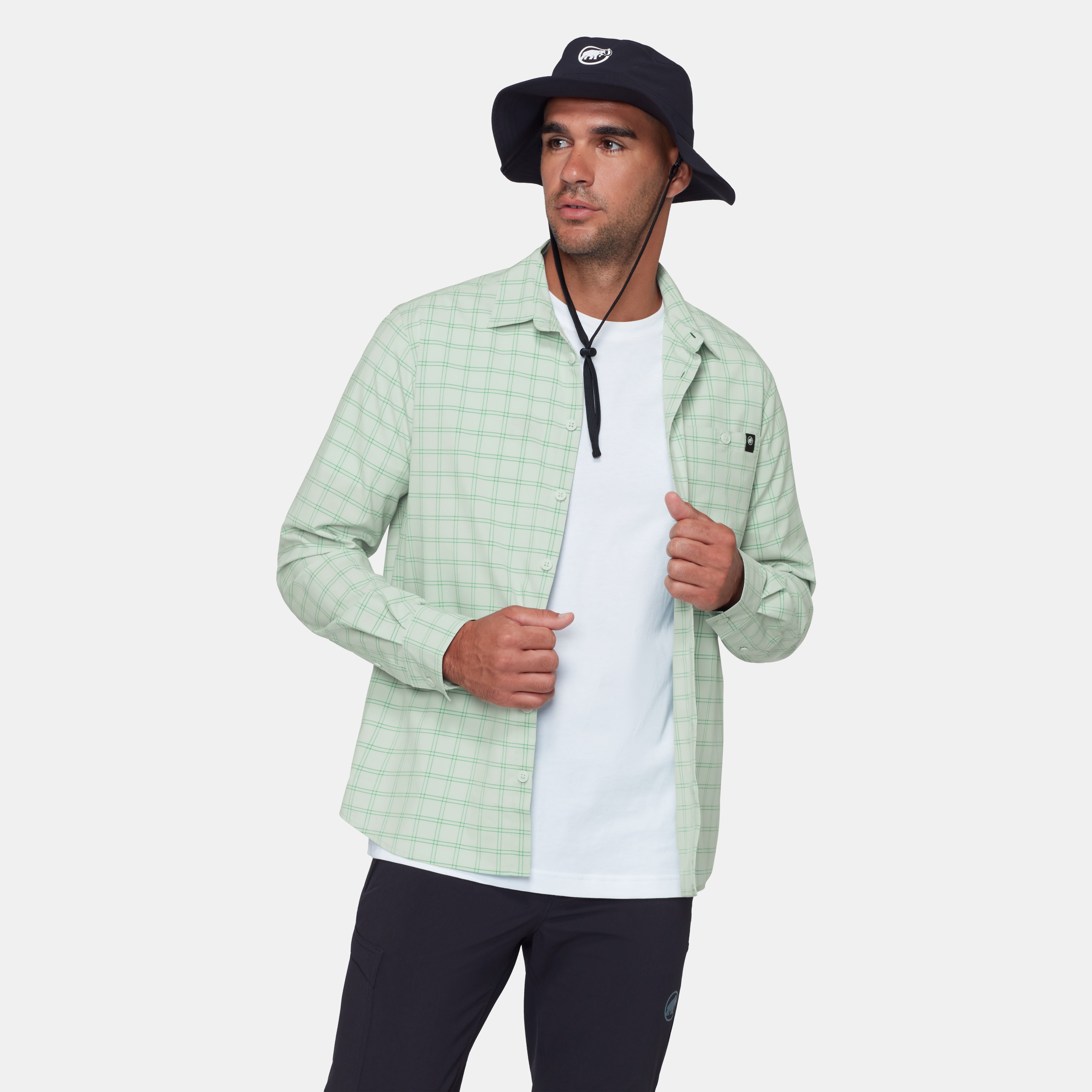 Mammut Lenni Longsleeve Shirt Men, silver sage-pinea - Silver sage-pinea