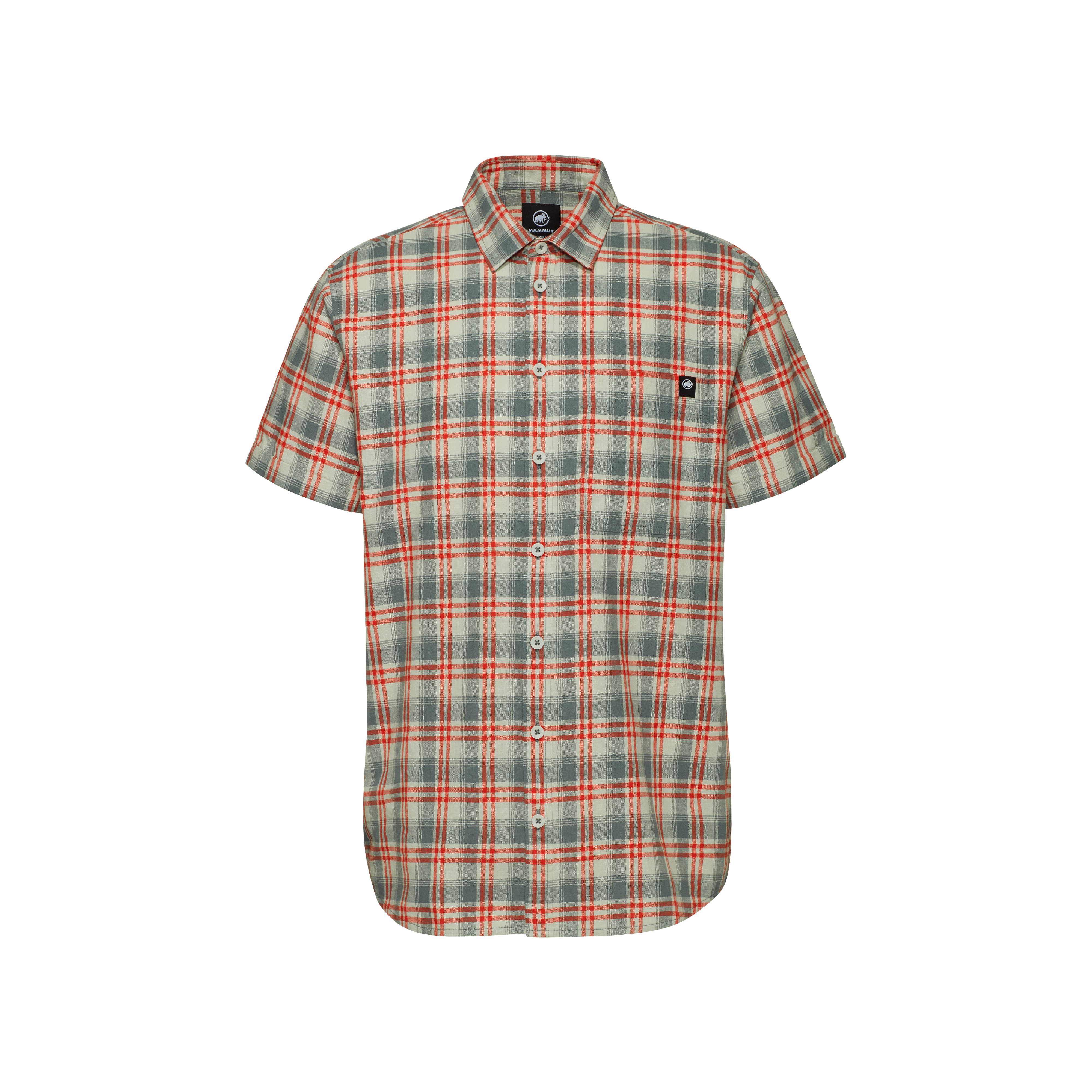 Mammut Trovat Summer Shirt Men, silver sage-mammut red - Silver sage-mammut red - Thumbnail