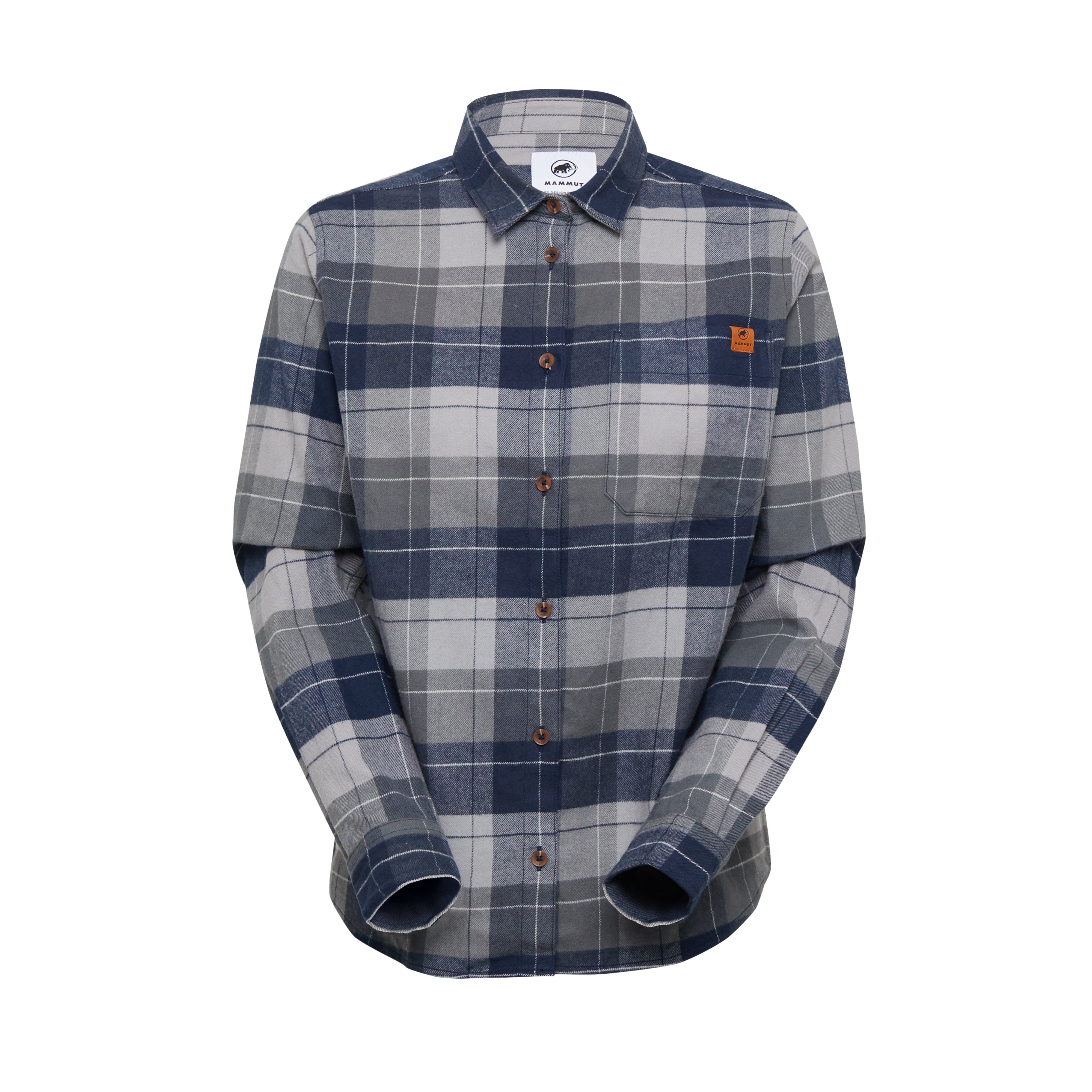 Mammut Mtn. Pro 2.0 Longsleeve Shirt Women - Steel-marine/Platinum-black/Acacia-strata/Aura-dark marsh - Thumbnail