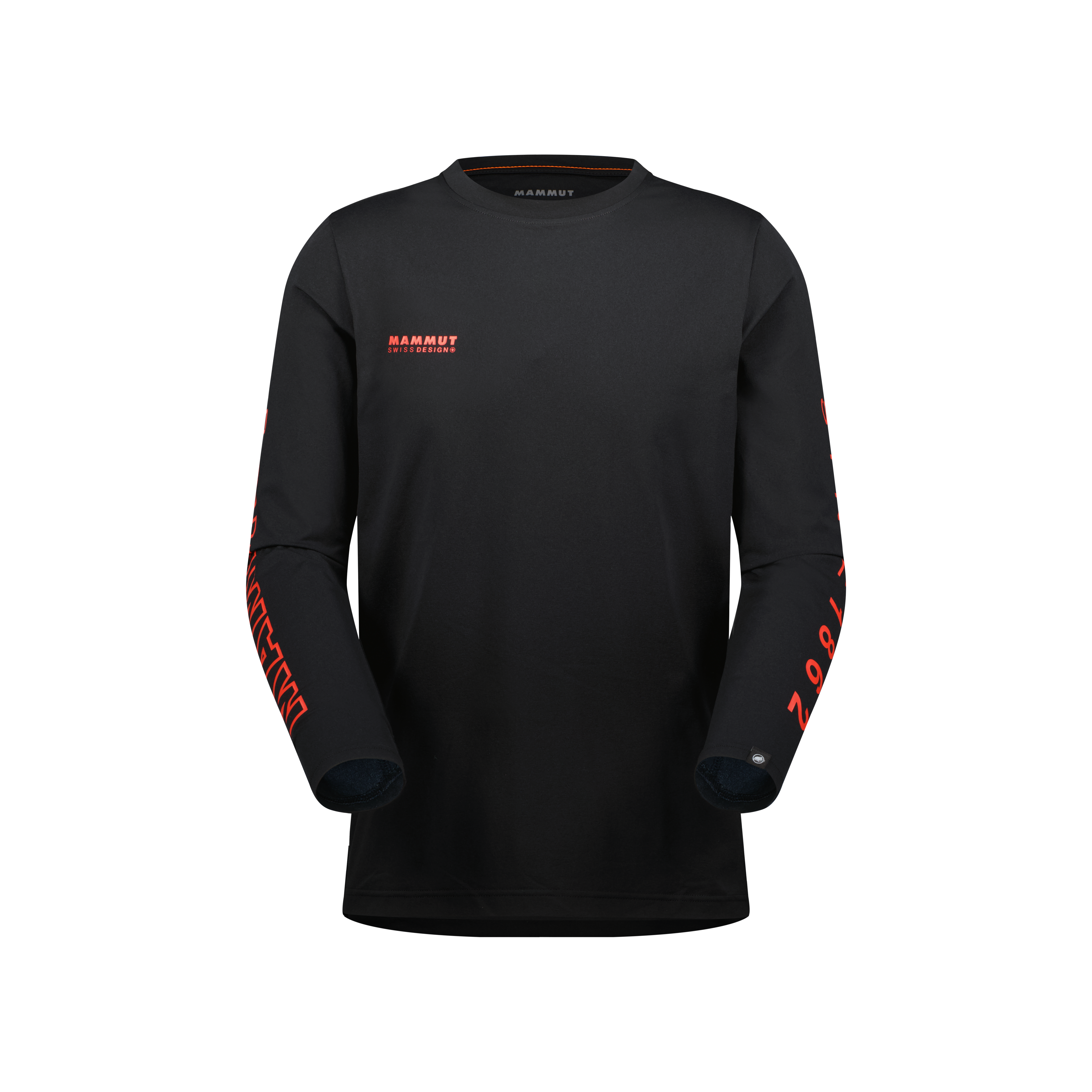 Mammut QD Logo Print Longsleeve T-shirts AF Men, black-mammut red PRT3 - Black-mammut red PRT3 - Thumbnail