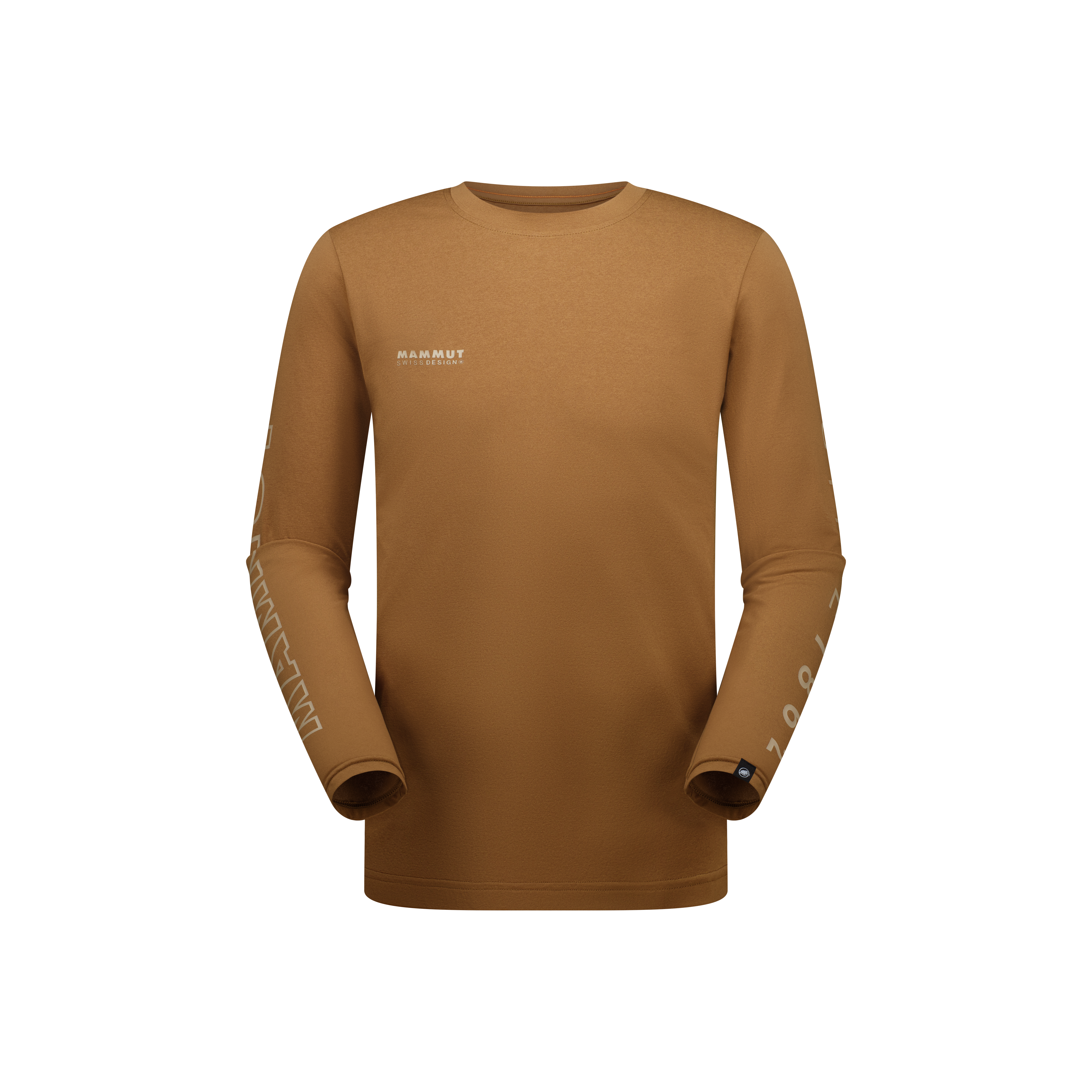 Mammut QD Logo Print Longsleeve T-shirts AF Men, claystone PRT3 - Claystone PRT3 - Thumbnail