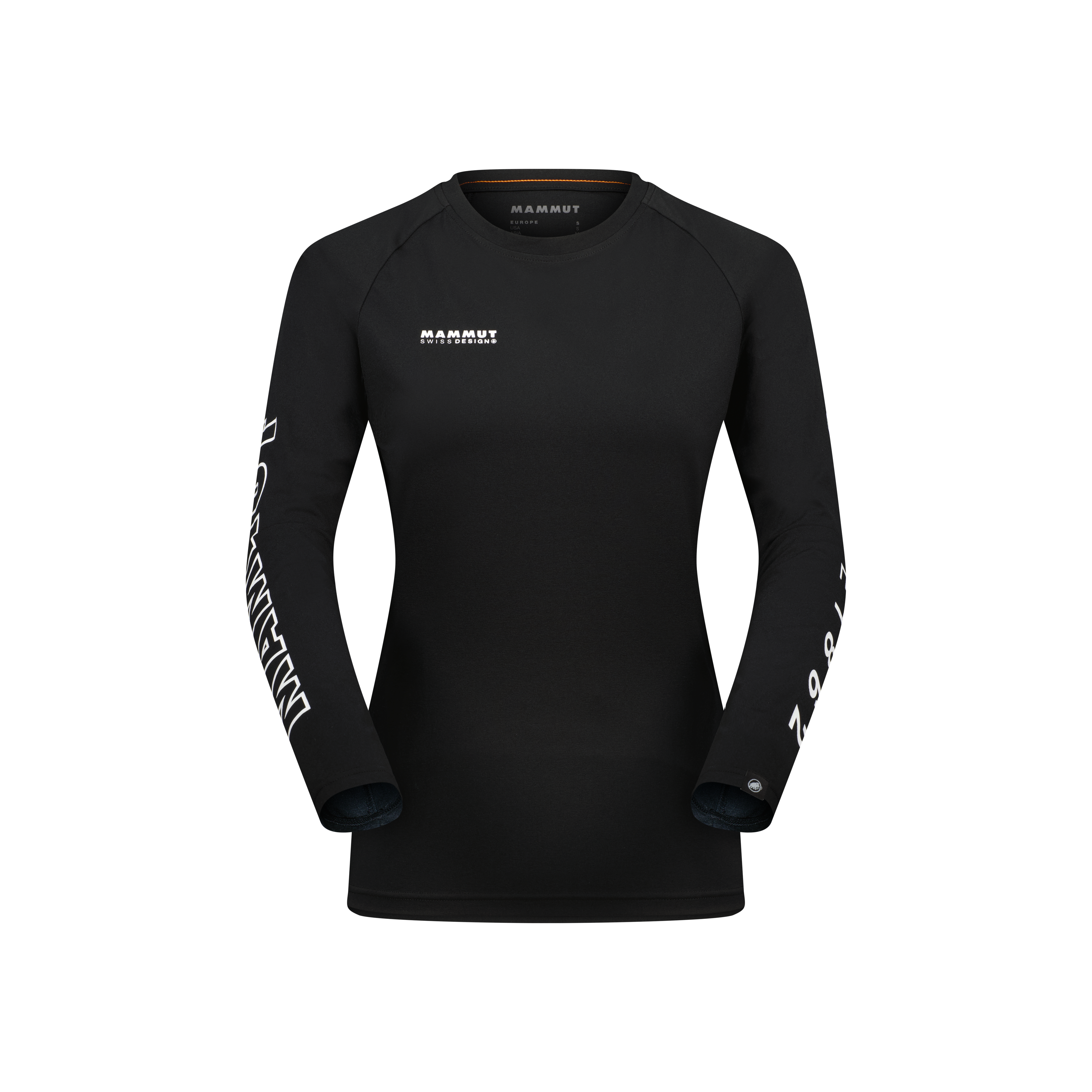 Mammut QD Logo Print Longsleeve T-shirts AF Women, black-white PRT3 - Black-white PRT3 - Thumbnail
