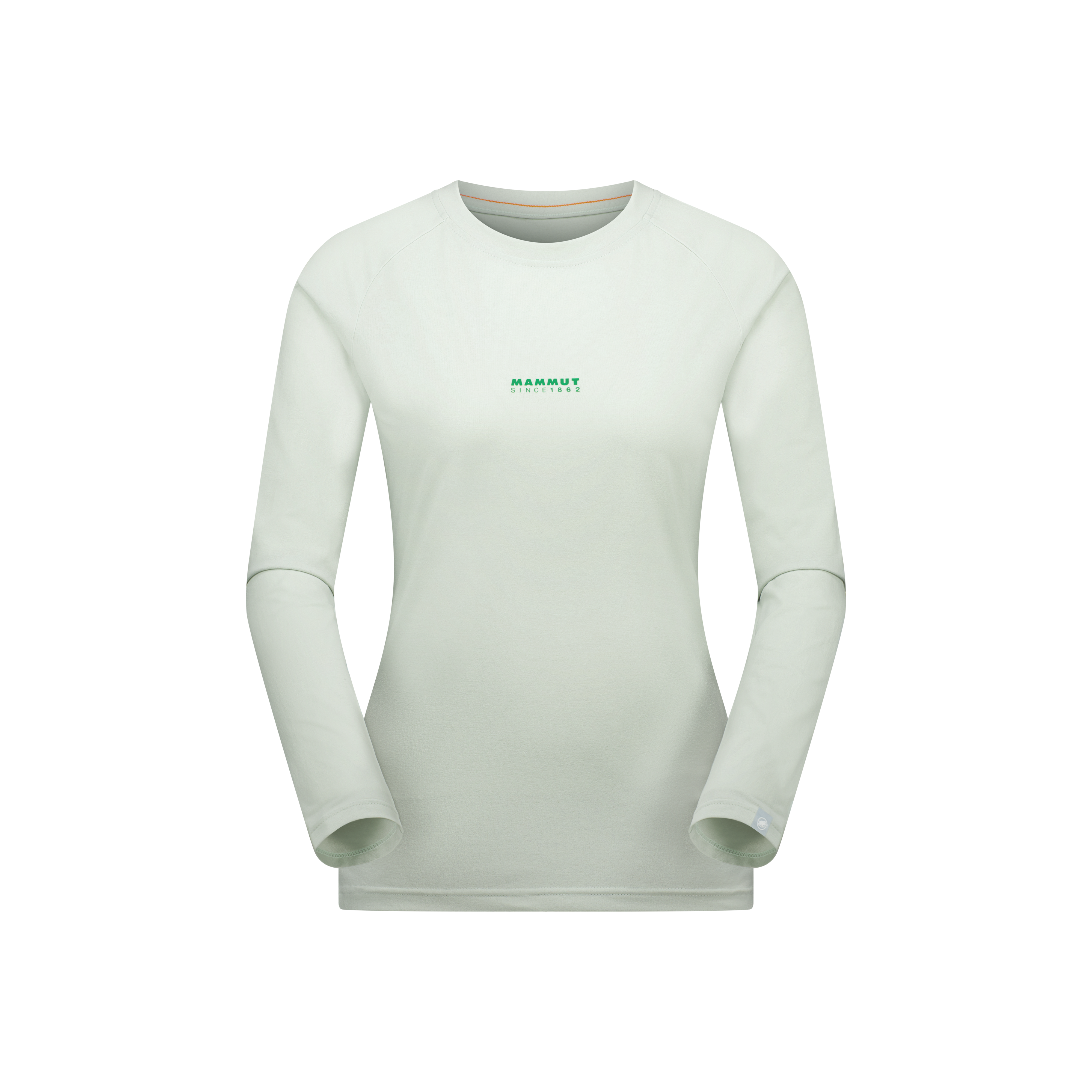 Mammut QD Logo Print Longsleeve T-shirts AF Women, silver sage PRT1 - Silver sage PRT1 - Thumbnail