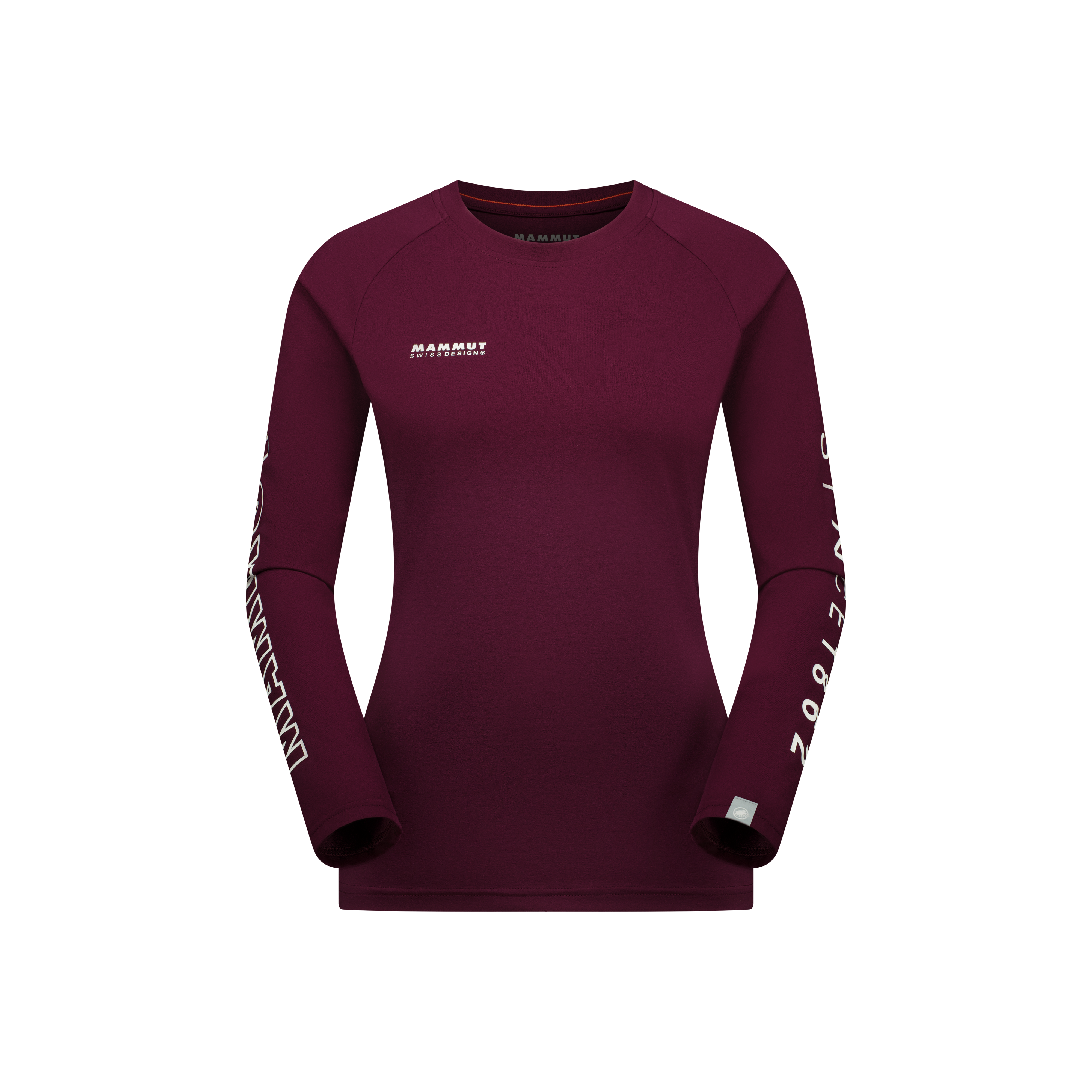Mammut QD Logo Print Longsleeve T-shirts AF Women, vin PRT3 - Vin PRT3 - Thumbnail