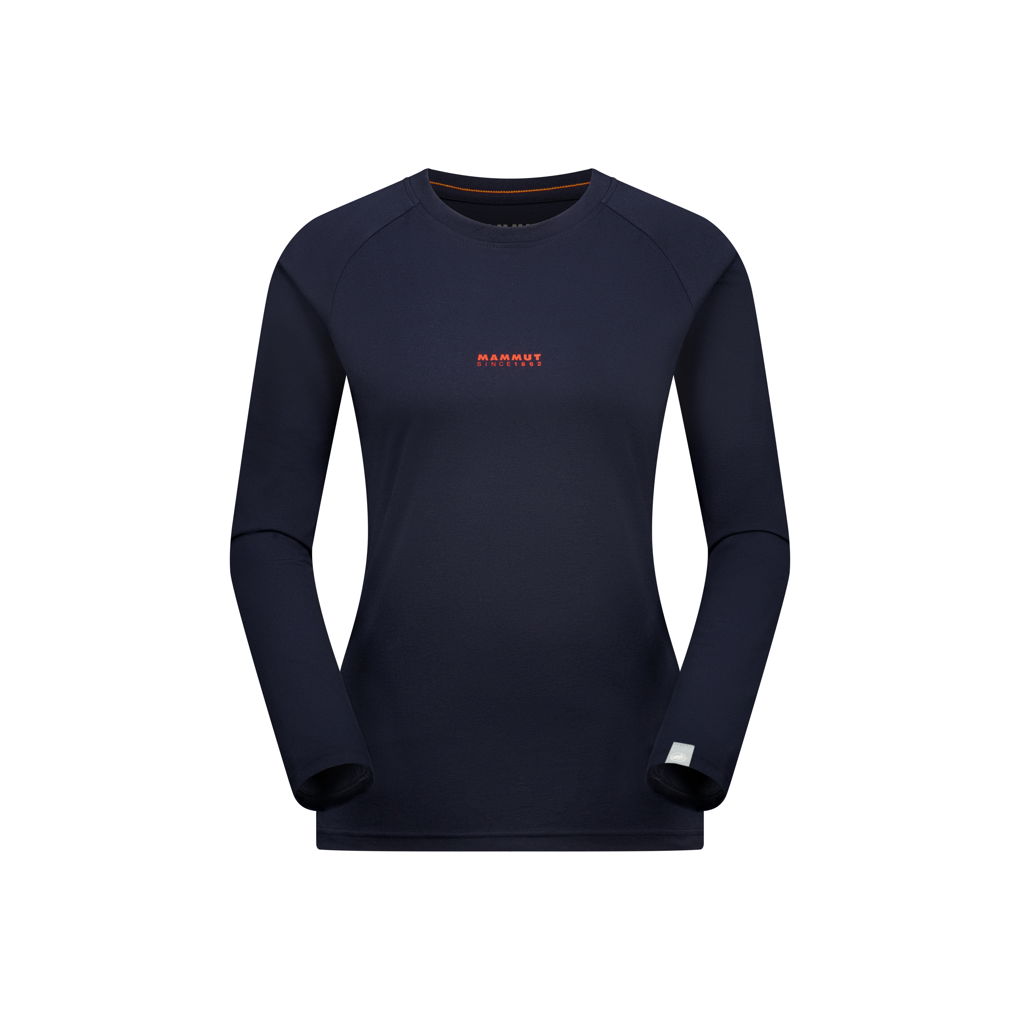 Mammut QD Logo Print Longsleeve T-shirts AF Women, marine-mammut red PRT1 - Marine-mammut red PRT1 - Thumbnail