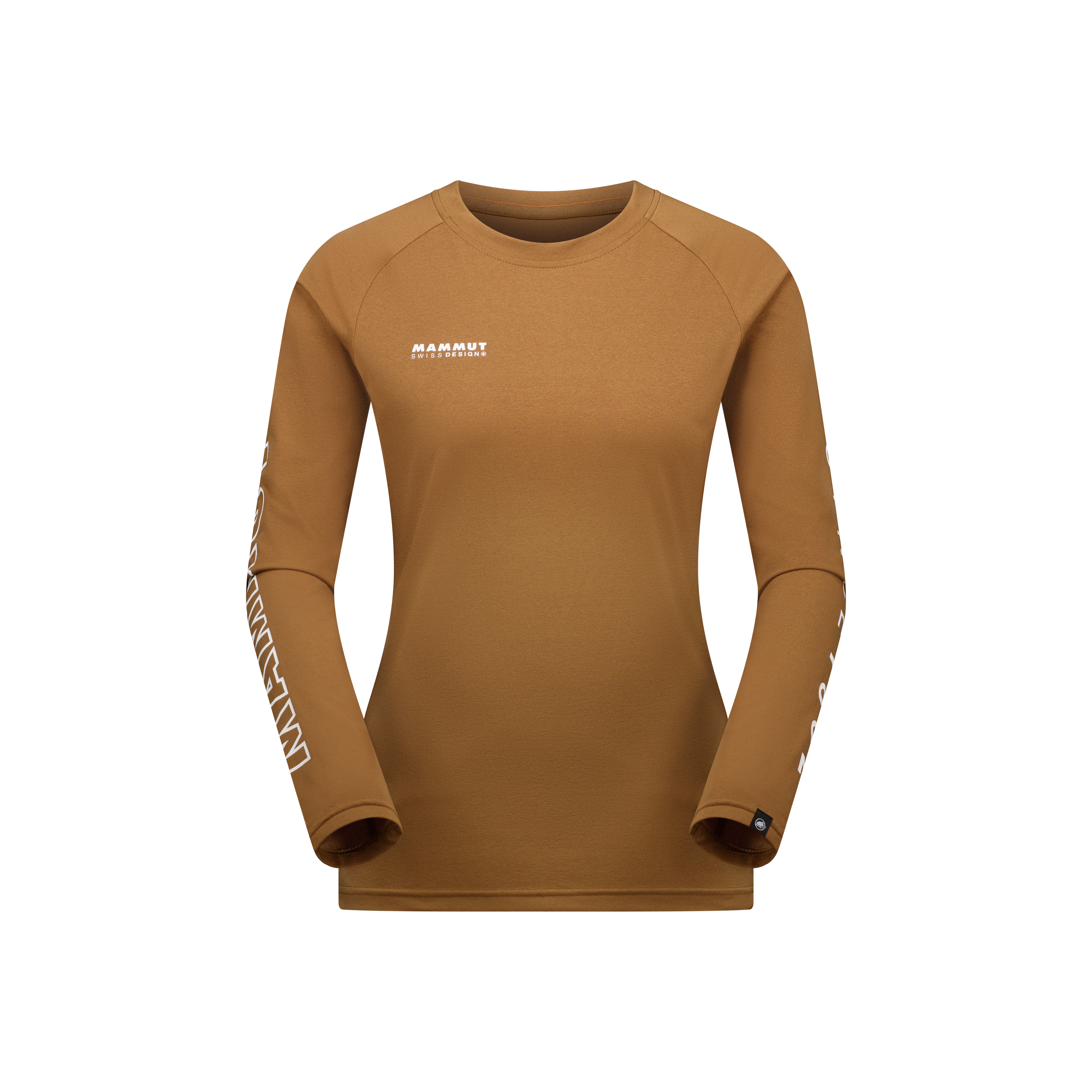 Mammut QD Logo Print Longsleeve T-shirts AF Women, claystone PRT3 - Claystone PRT3 - Thumbnail