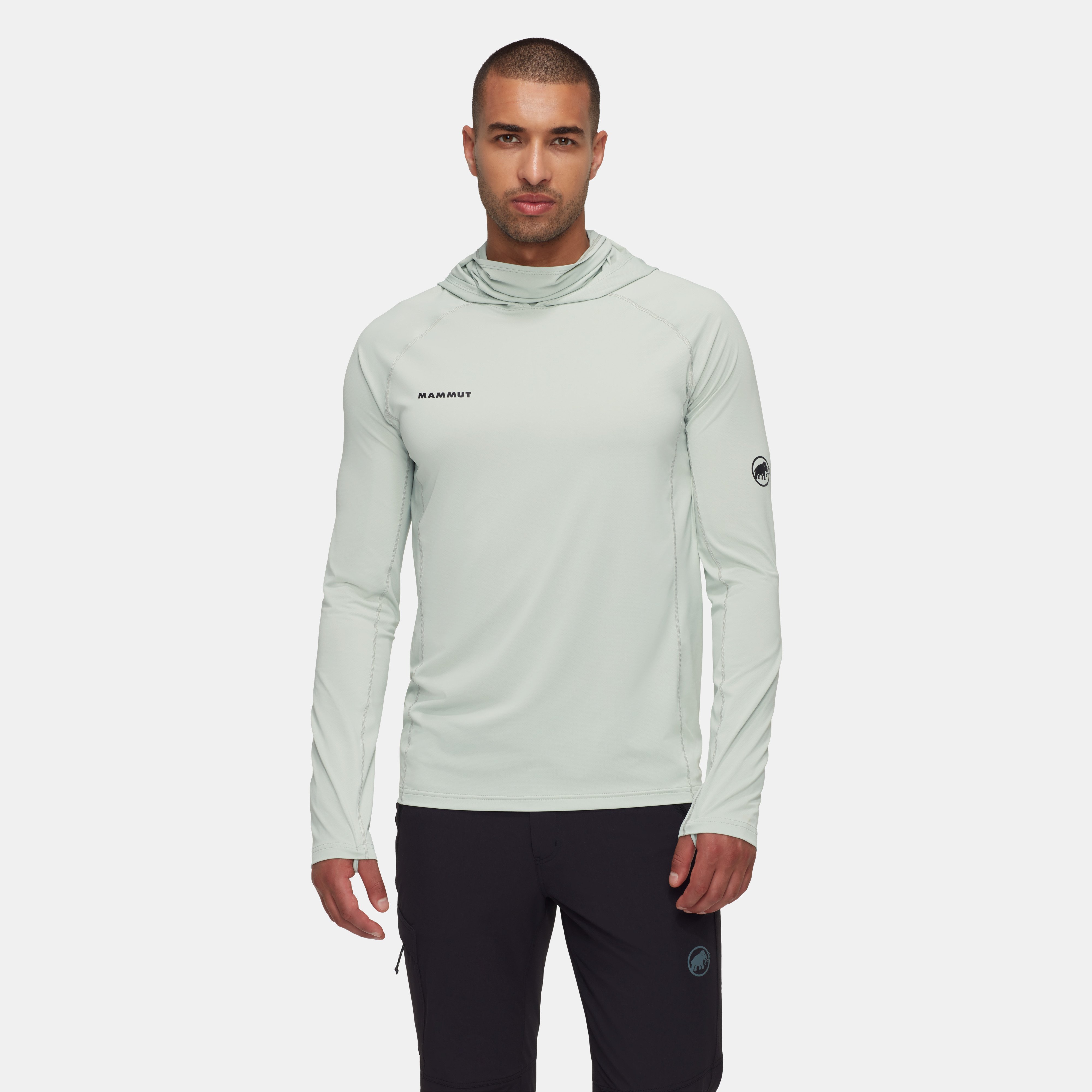 Mammut Selun FL Sun Hoody For Men – Size XS, Titanium Gray, Synthetic, Breathable, Anti-Odor