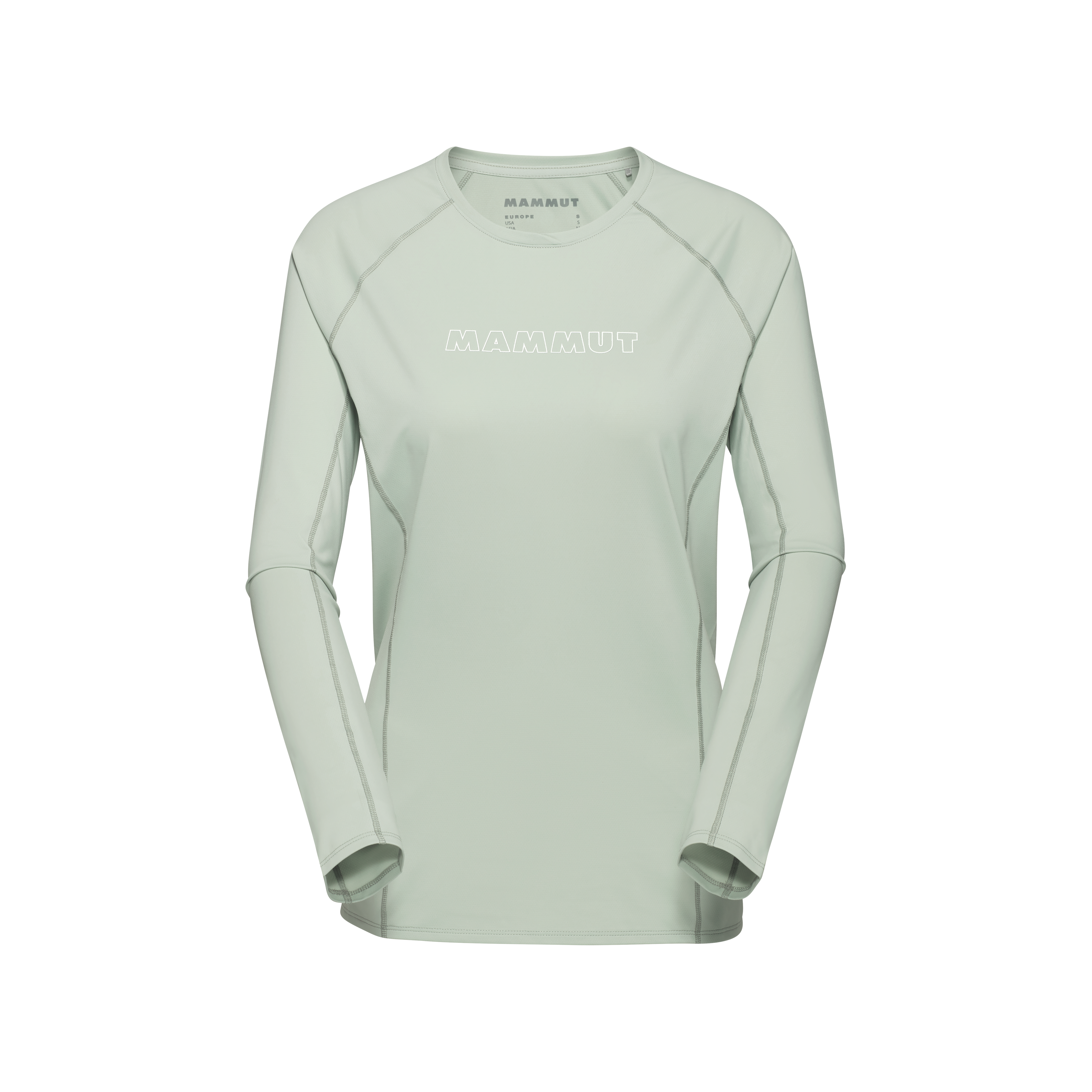 Mammut Selun FL Longsleeve Women Logo, silver sage - Silver sage - Thumbnail