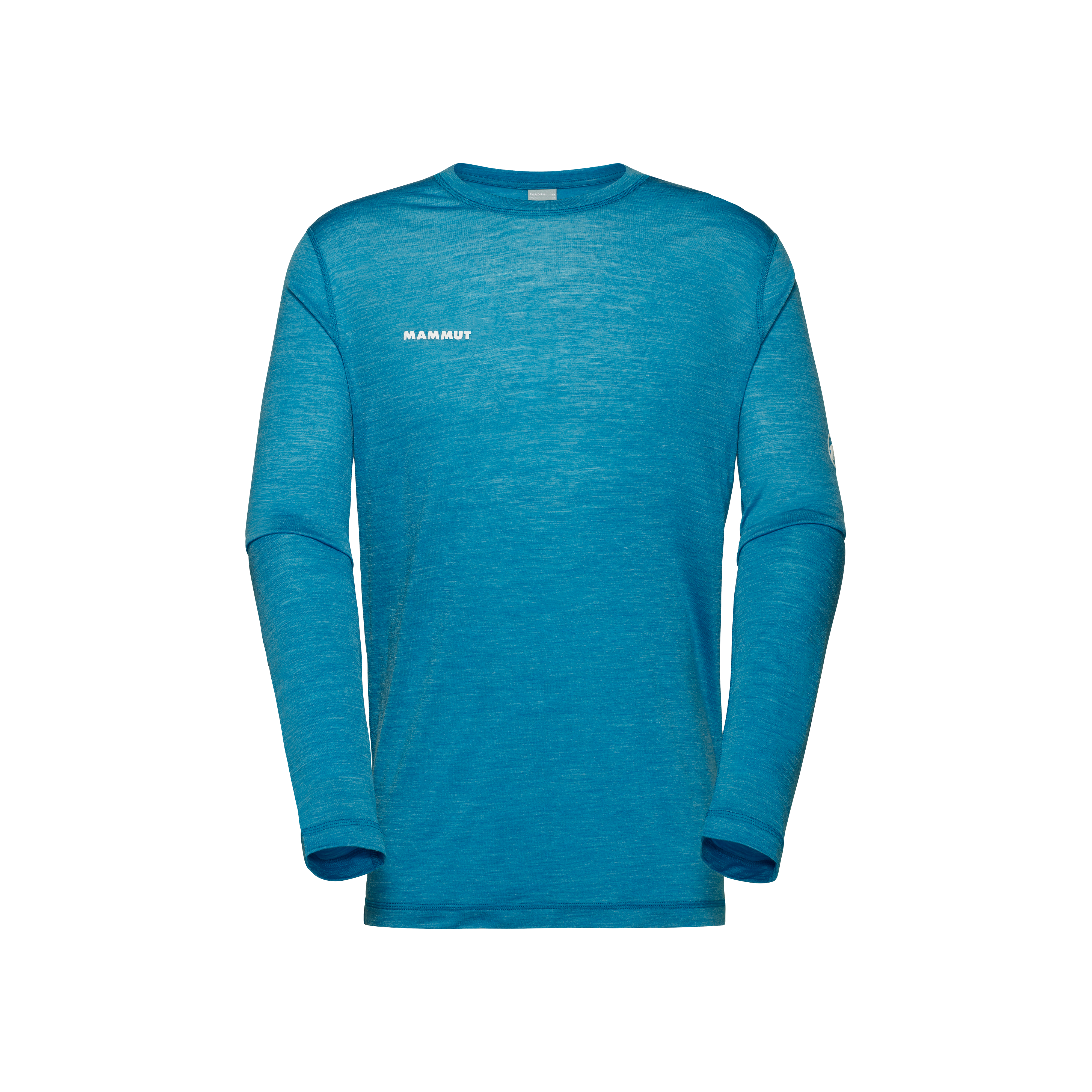 Mammut Tree Wool FL Longsleeve Men - glacier blue melange, S - Glacier blue melange - Thumbnail