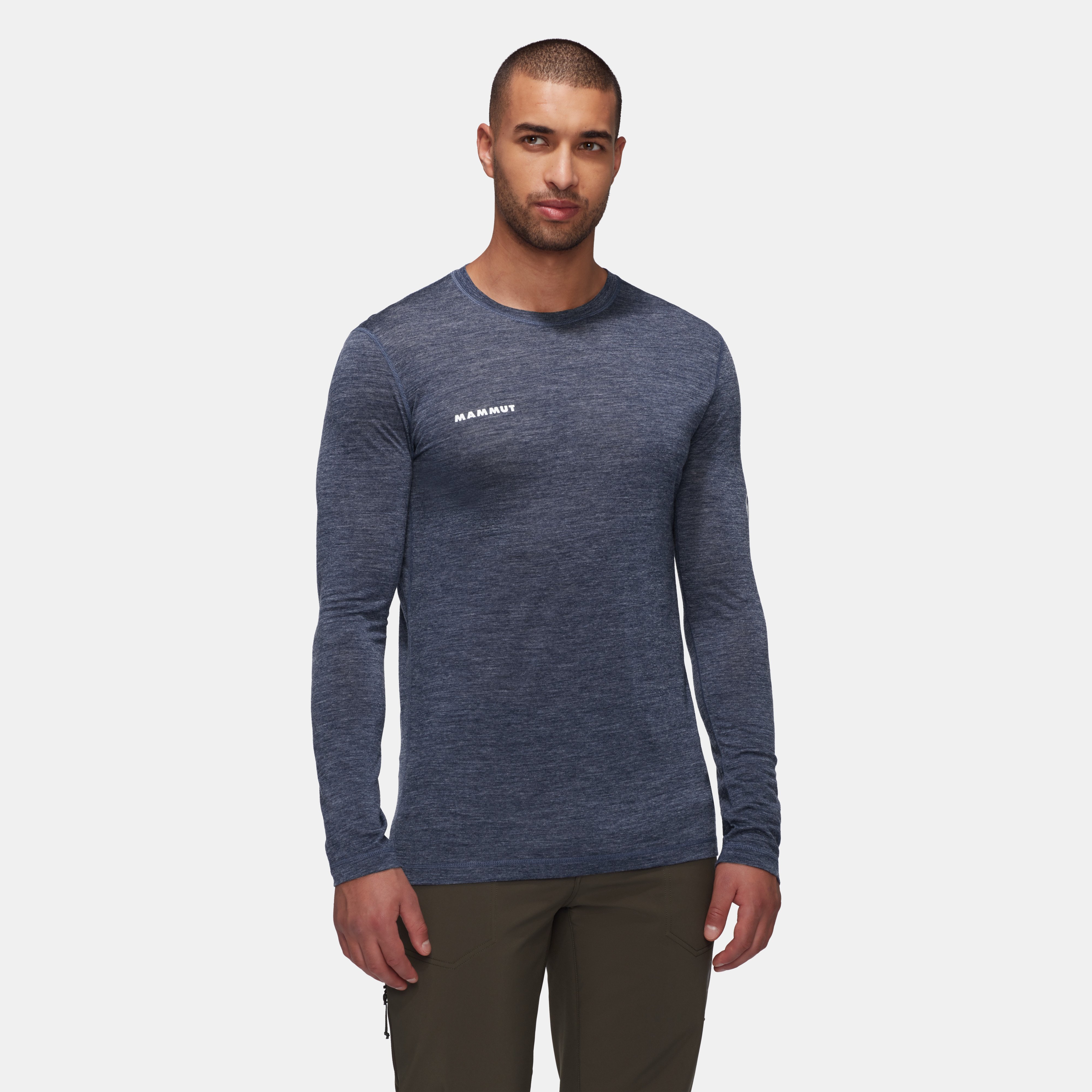 Mammut Tree Wool FL Longsleeve Men, marine melange - Marine melange