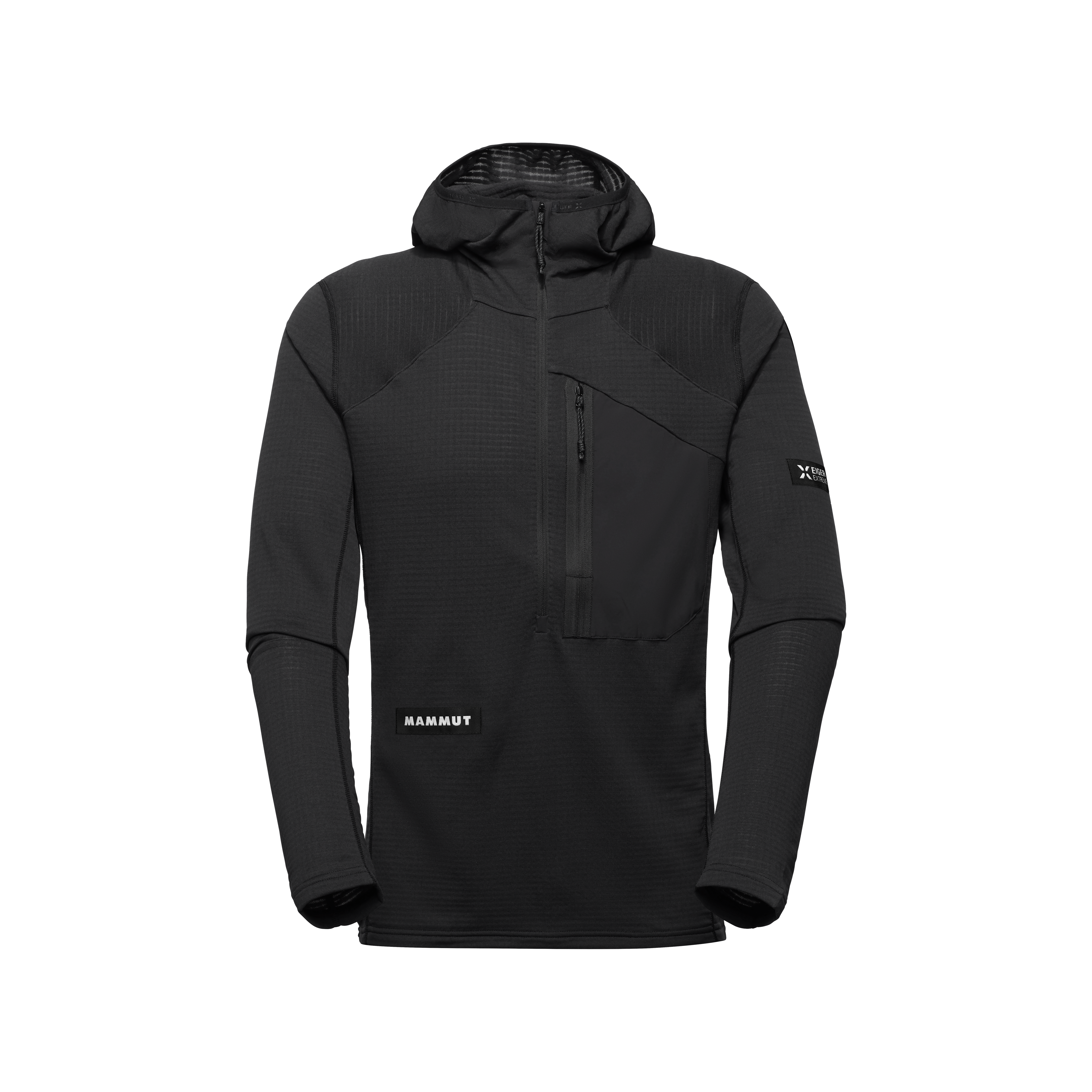 Mammut Eiger Nordwand Advanced FL Half Zip Hoodie Men, black - Black - Thumbnail