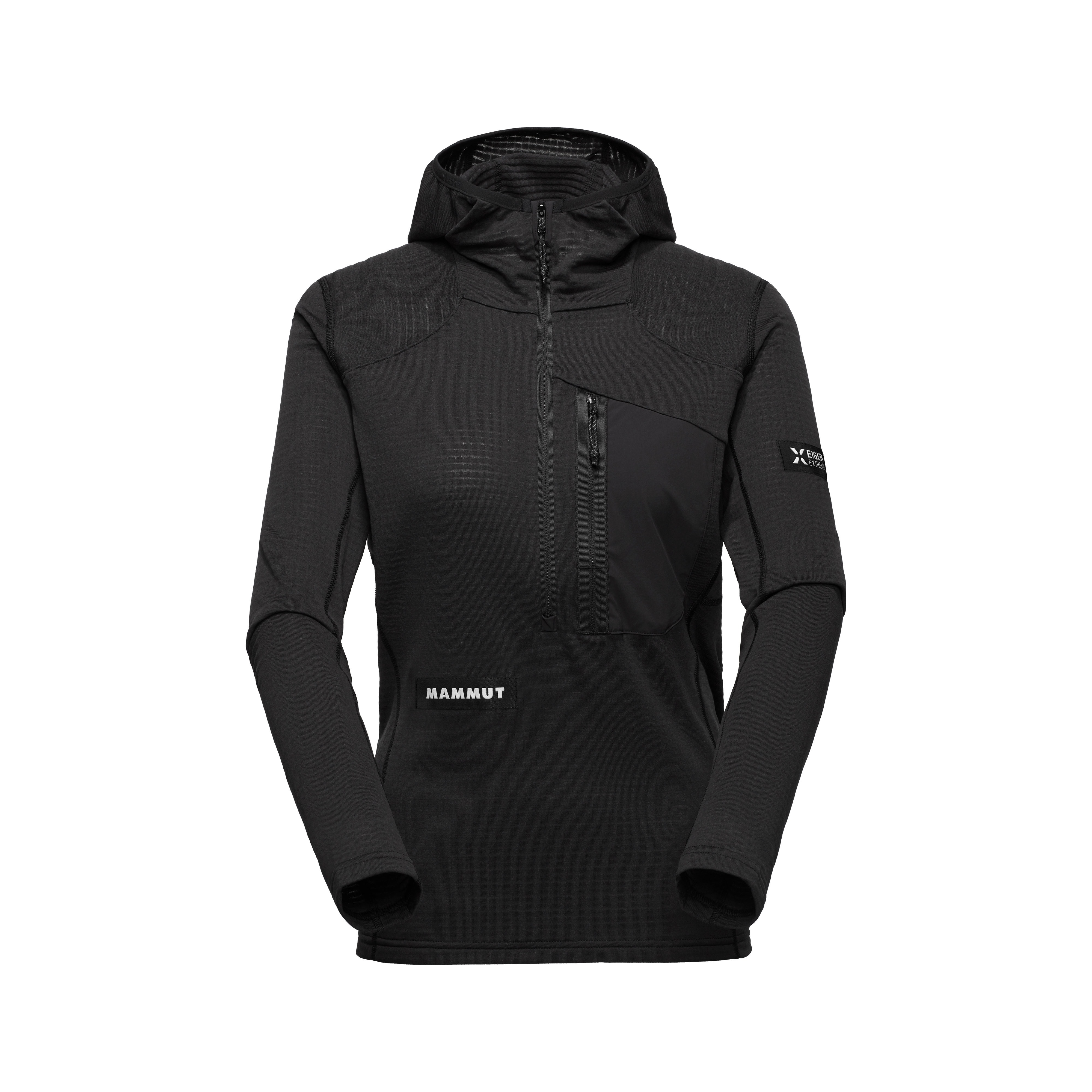Mammut Eiger Nordwand Advanced FL Half Zip Hoodie Women, black - Black - Thumbnail