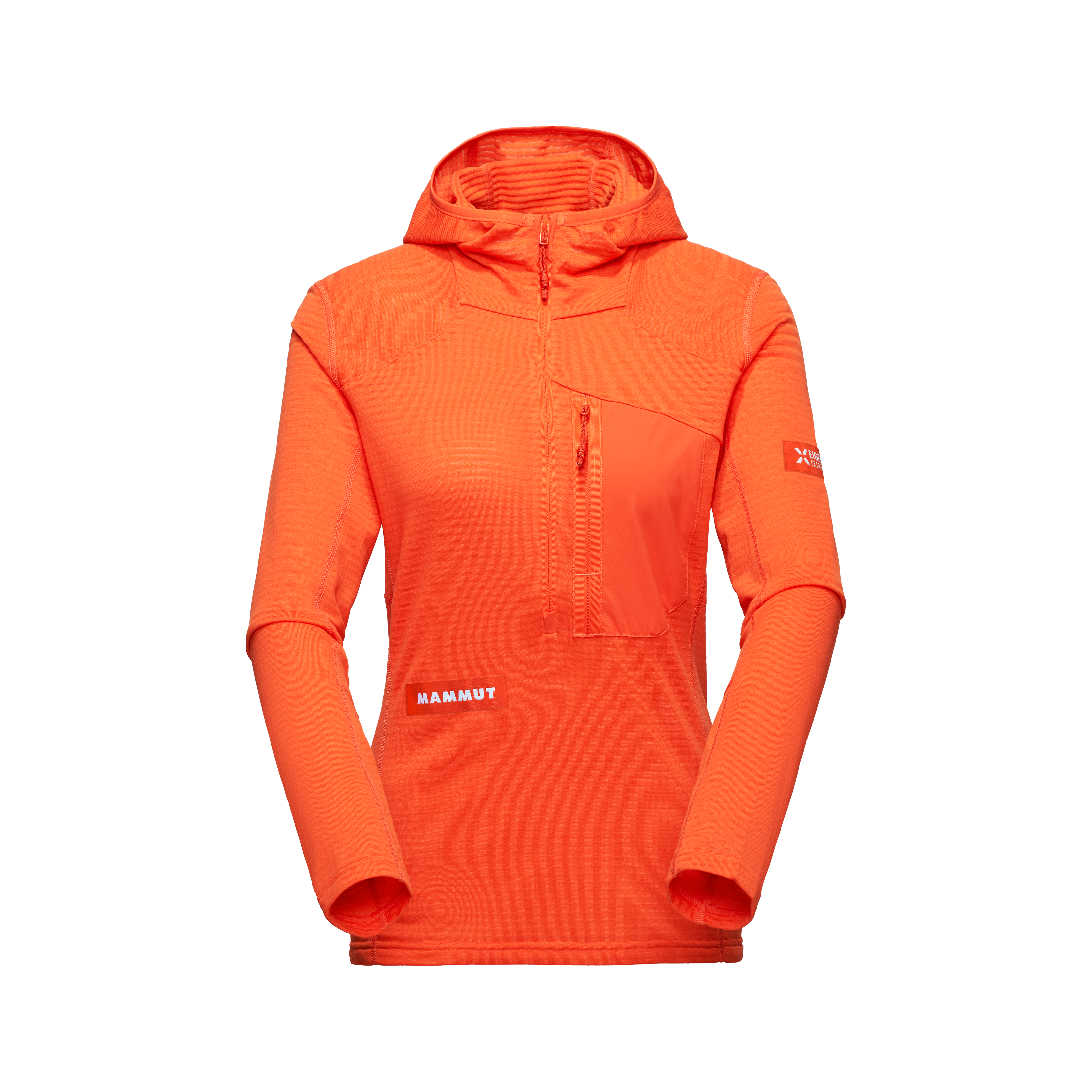 Mammut Eiger Nordwand Advanced FL Half Zip Hoodie Women, eiger orange - Eiger orange - Thumbnail